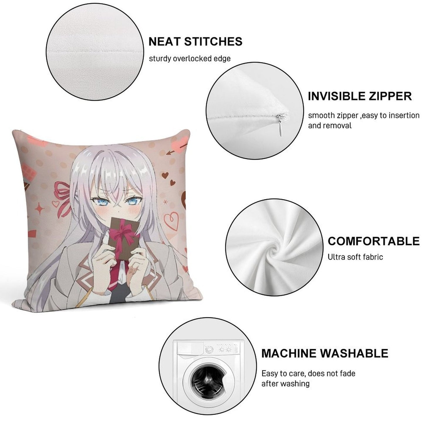 Alya Sometimes Hides Her Feelings in Russian - Alisa Mikhailova Kujou Soft Skin-Friendly Throw Pillow