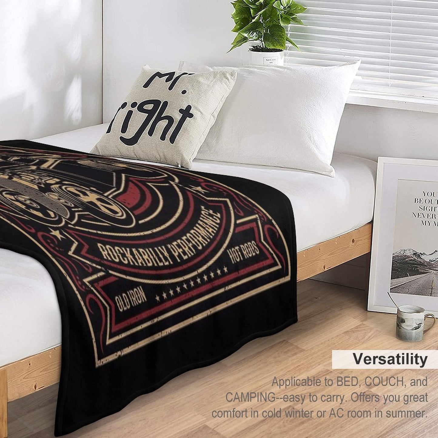 Rockabilly Hot Rod Classic Comfort Throw Blanket