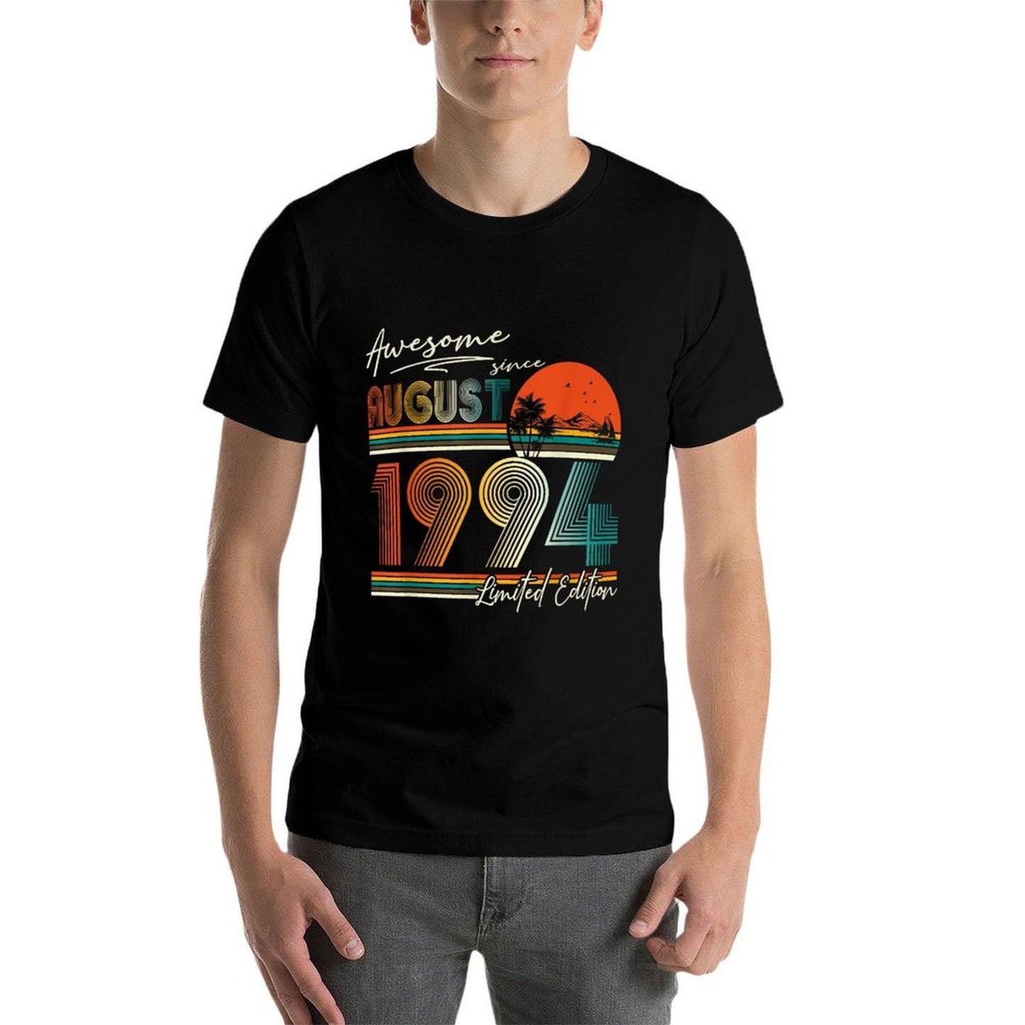 30 Year Old Awesome Since August 1994 30th Birthday Gift Men Cotton T-Shirt