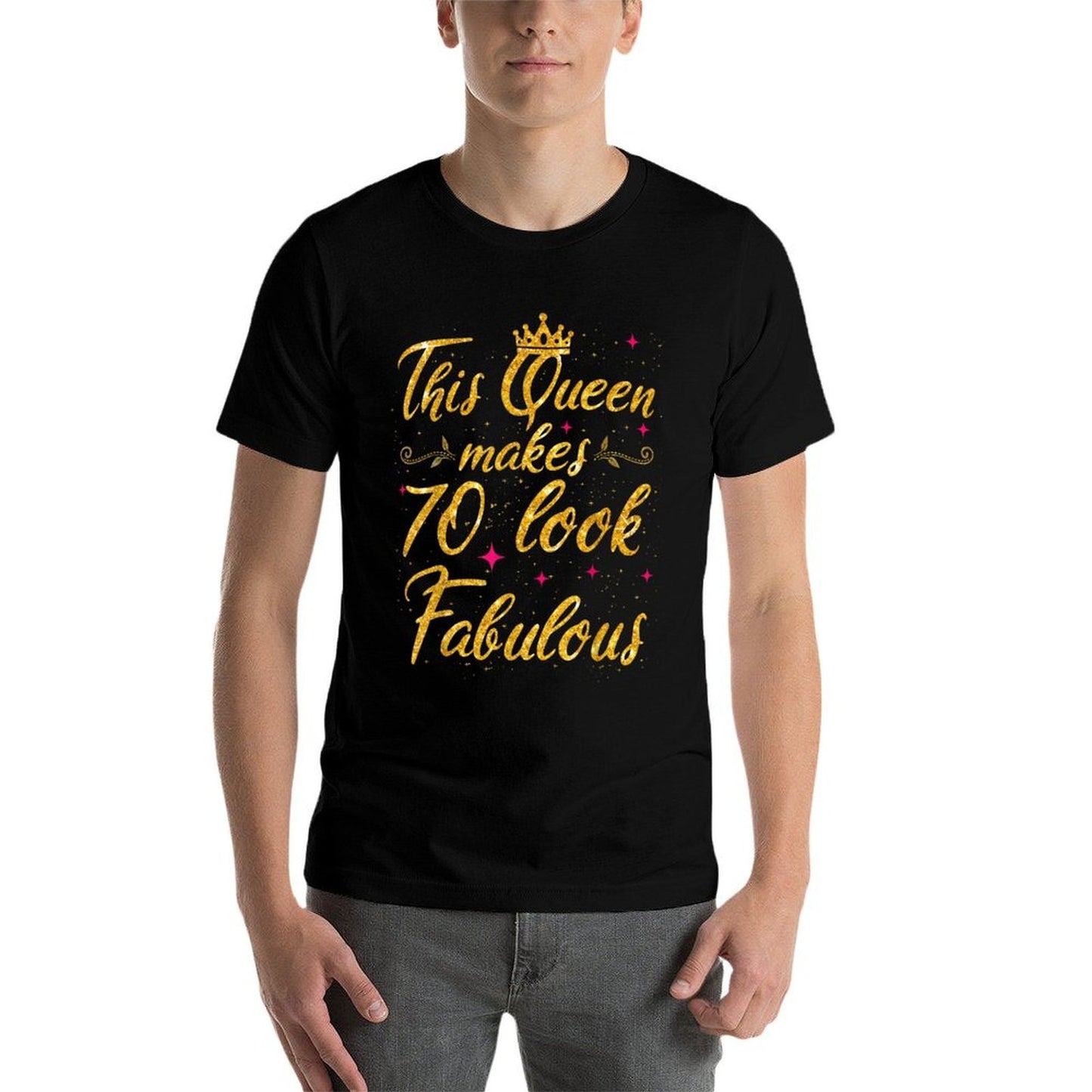 This Queen Makes 70 Look Fabulous 70th Birthday Versatile T-Shirt