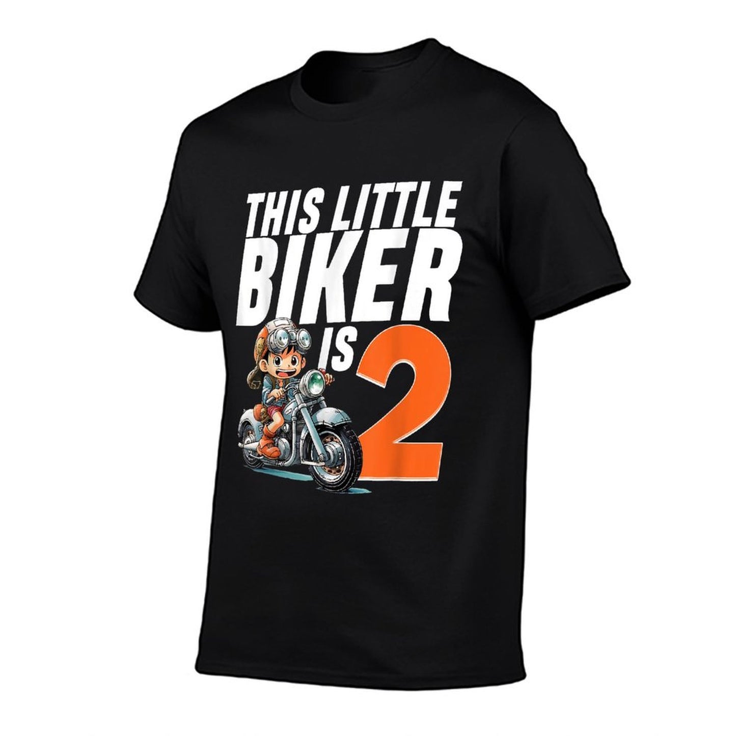 2nd Birthday Boys Motorcycle Biker 2 Year Old Gift Fade-proof Color T-Shirt