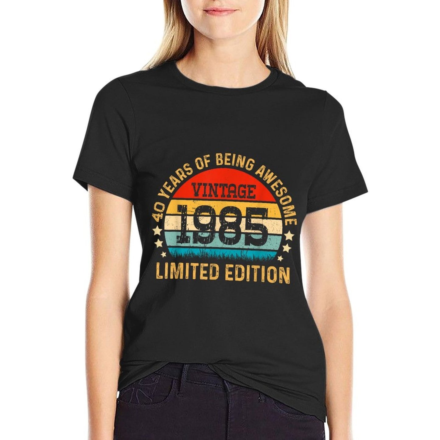 Vintage 40th Birthday Men 40yr 40 Birthday 1985 Tagless Design T-Shirt