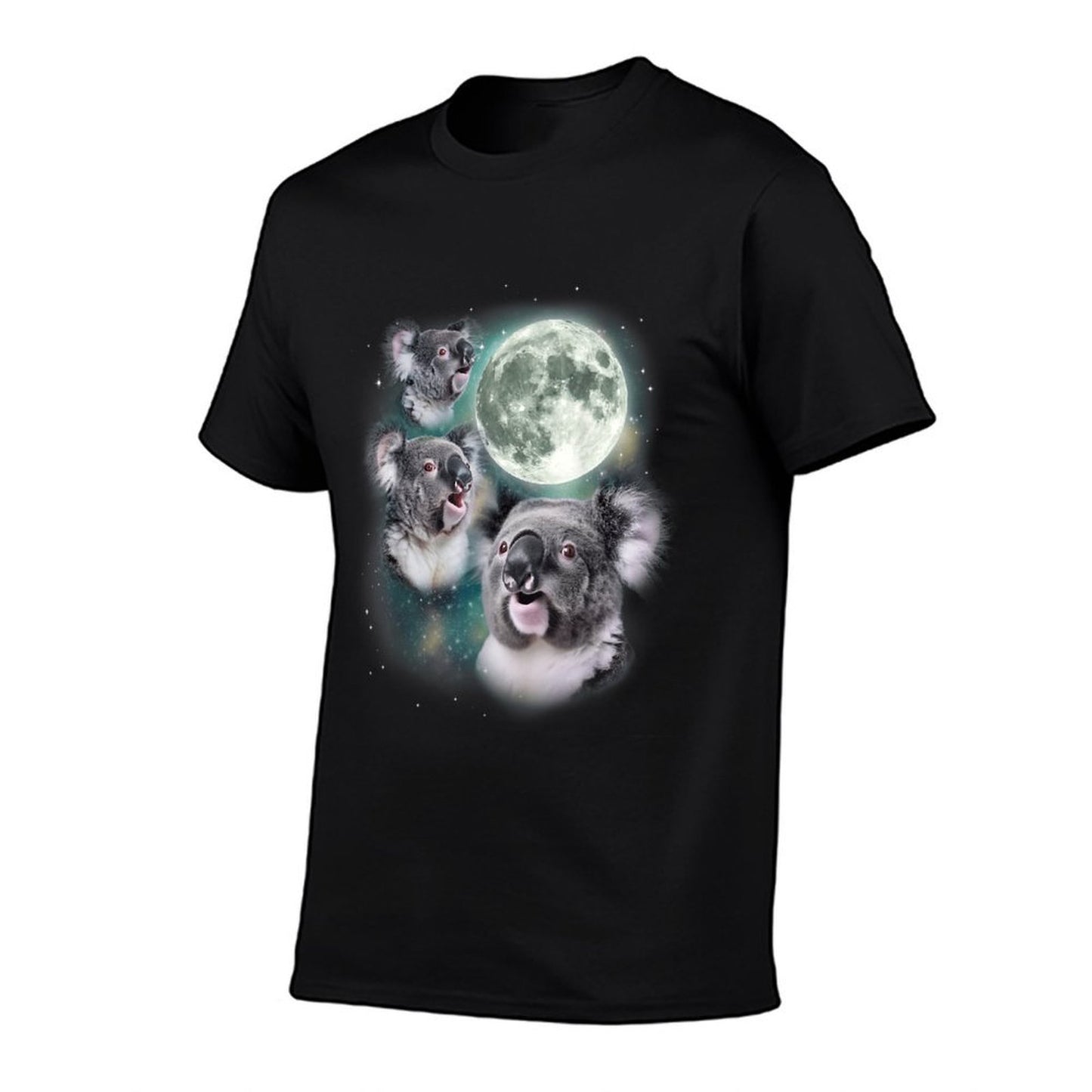 Three Koala Moon Cute Quirky Meme Howling Wildlife Koala Slim-fit Cut T-Shirt