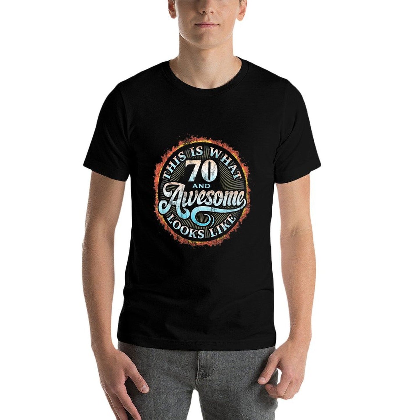 This Is What 70 And Awesome Looks Like 70th Birthday Breathable T-Shirt