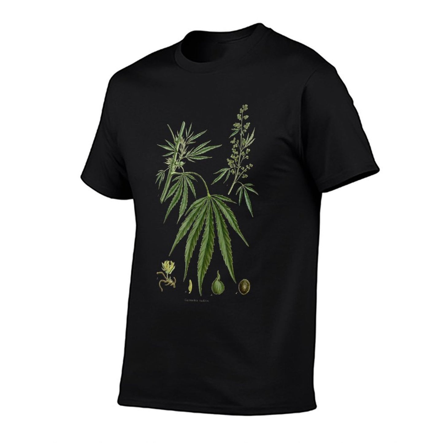 Weed Marijuana Plant Botanical THC Cannabis Sativa Vintage Moisture-wicking T-Shirt