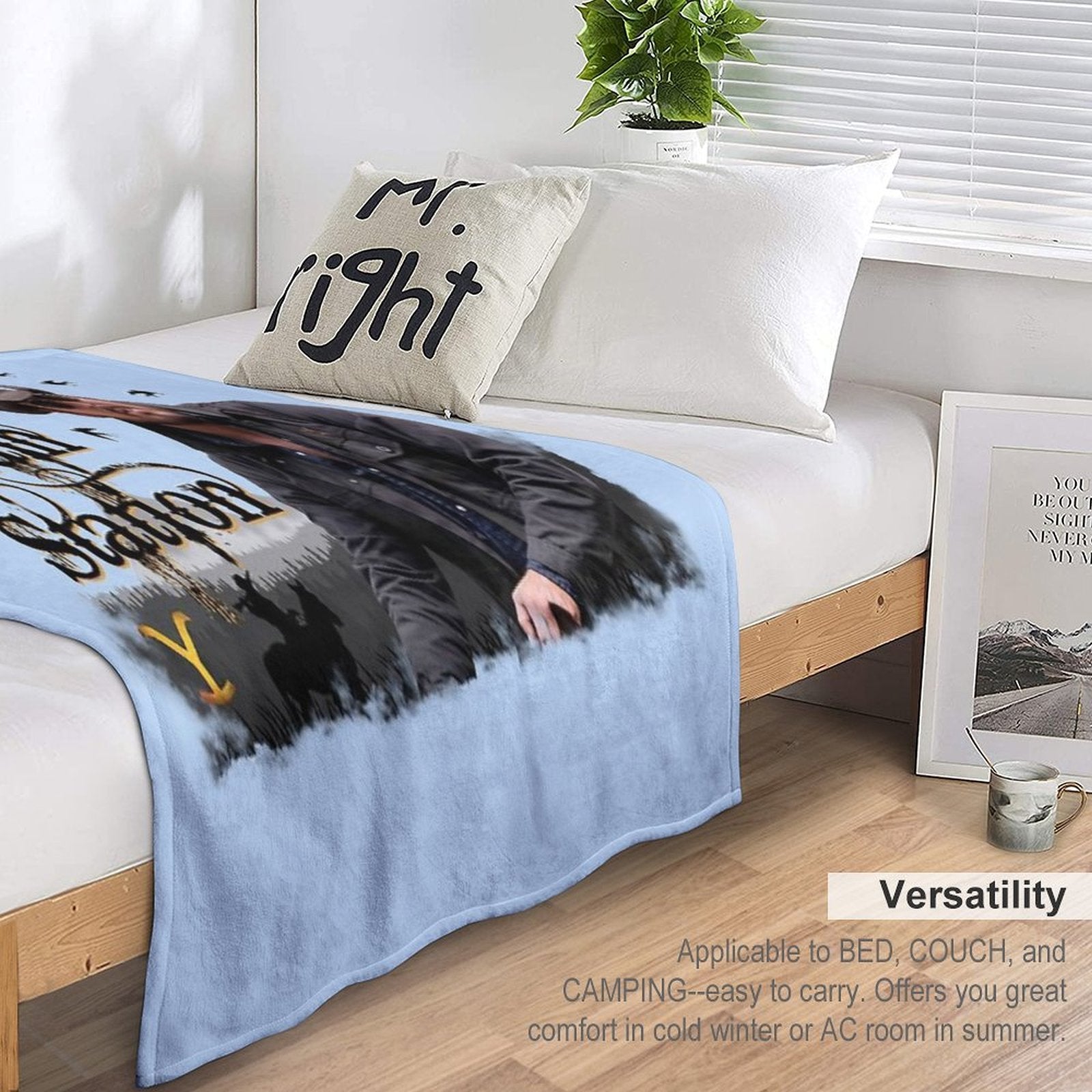 Go Ahead I'll Take You To The Train Station Rip Wheelerr Yellowstoneb American Tv Series Logo Multi-functional Throw Blanket