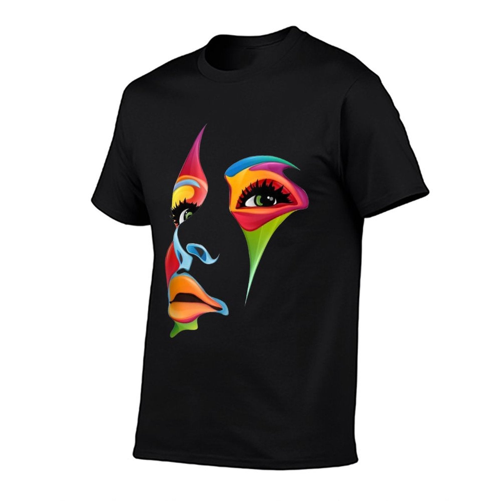 Abstract Colorful Woman Art Face Comfortable T-Shirt