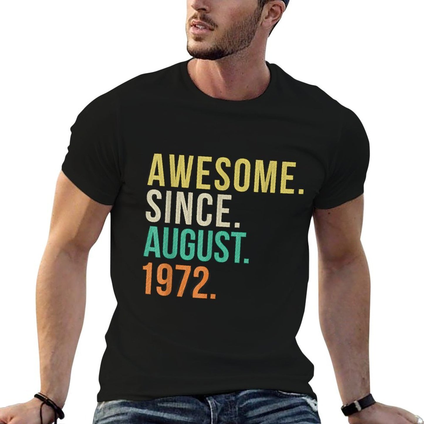50 Year Old Awesome Since August 1972 50th Birthday  Moisture-wicking T-Shirt