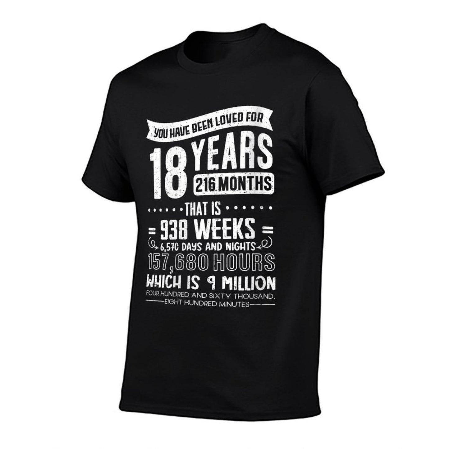 Womens You Have Been Loved for 18 Birthday Happy 18th Birthday Oversized Silhouette T-Shirt