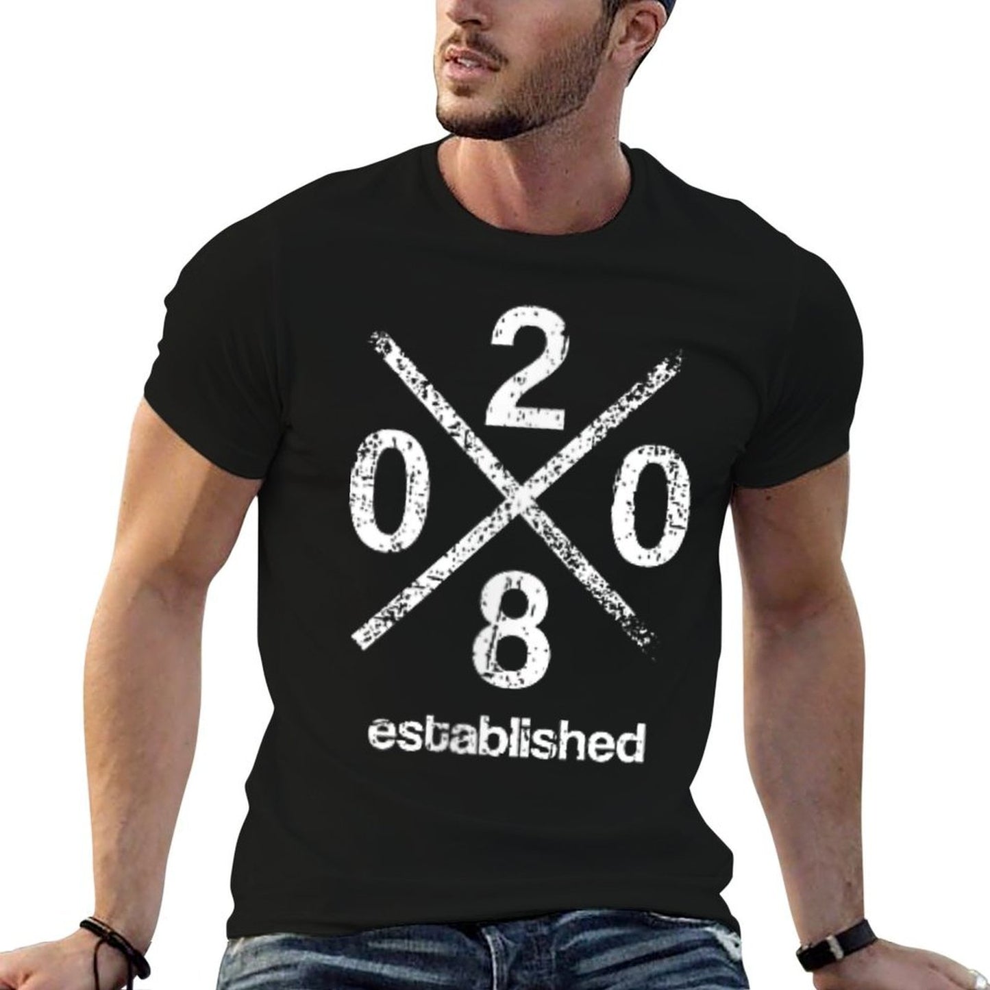 2008 Established, Born in 2008, 17 Years 17th Birthday Trendy Pattern T-Shirt