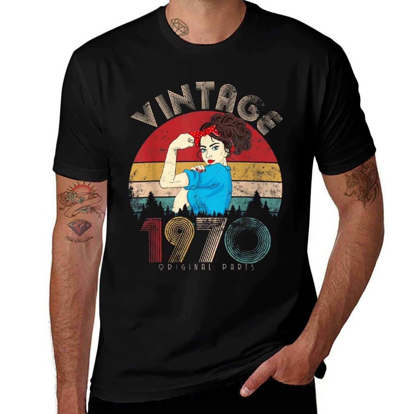 Vintage 1970 Made in 1970 50th Birthday 50 Years Old Gift Easy-care T-Shirt