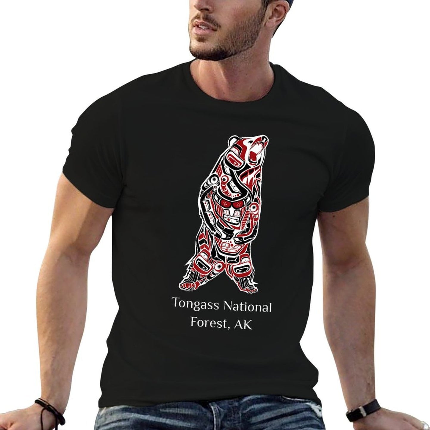 Tongass National Forest Native American Brown Grizzly Bear Moisture-wicking T-Shirt