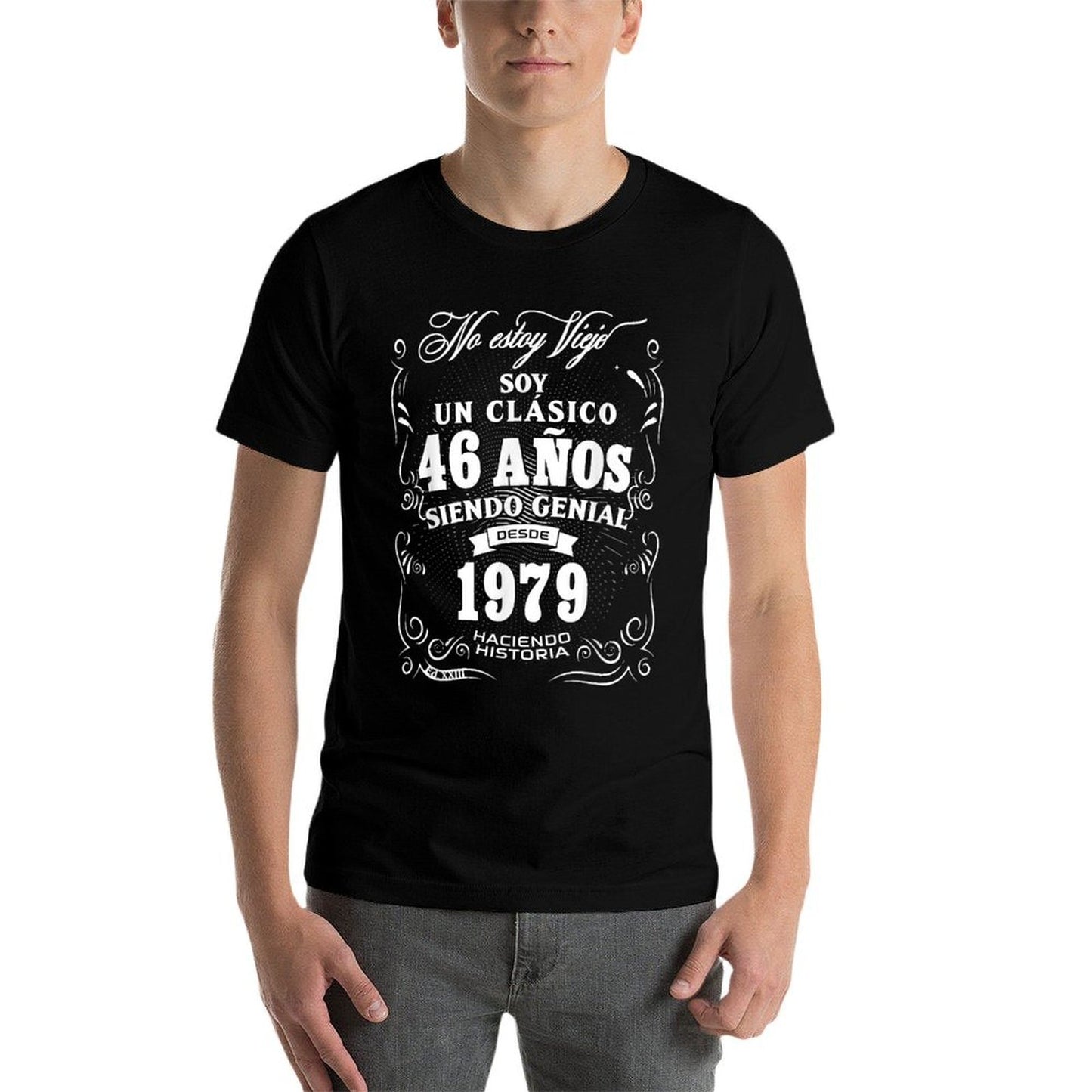 Vintage 46th Birthday Men Funny 1979 46 Birthday Spanish Moisture-wicking T-Shirt