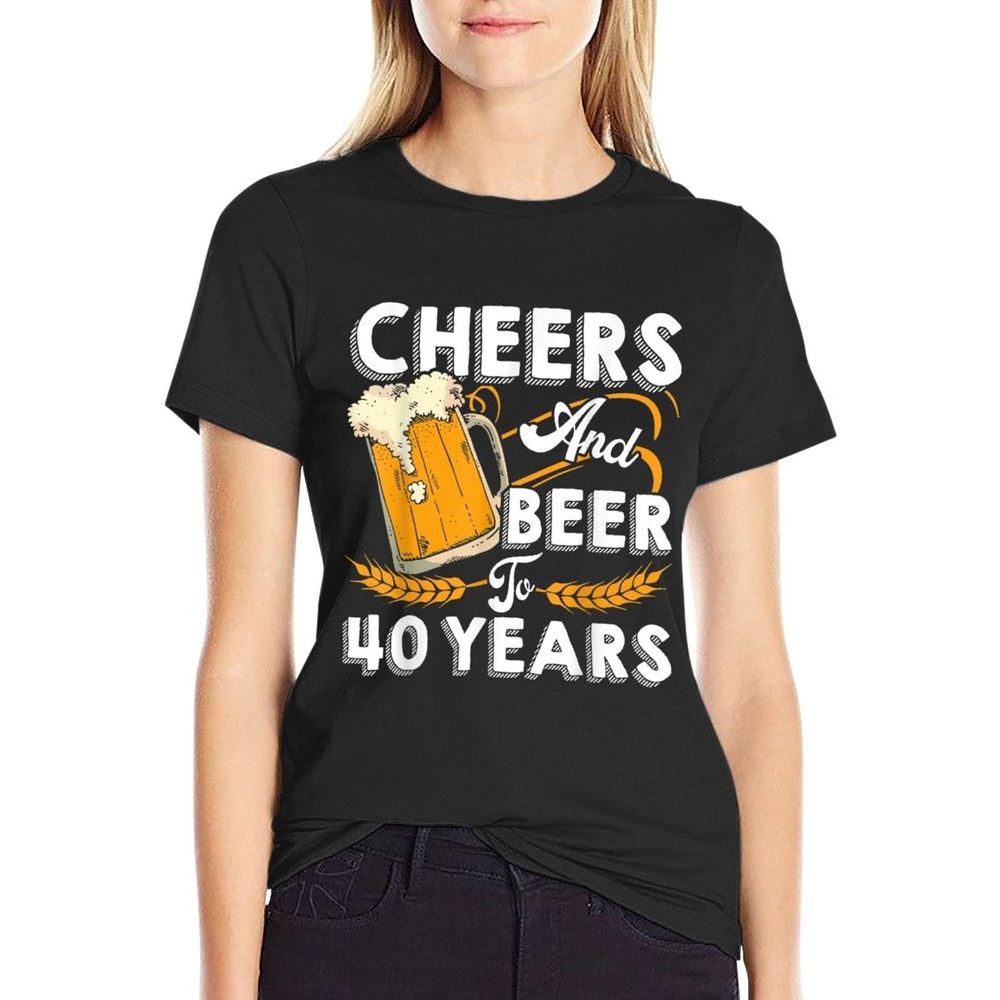 Vintage Cheers And Beers To 40 Years 40th Birthday Quick-drying T-Shirt