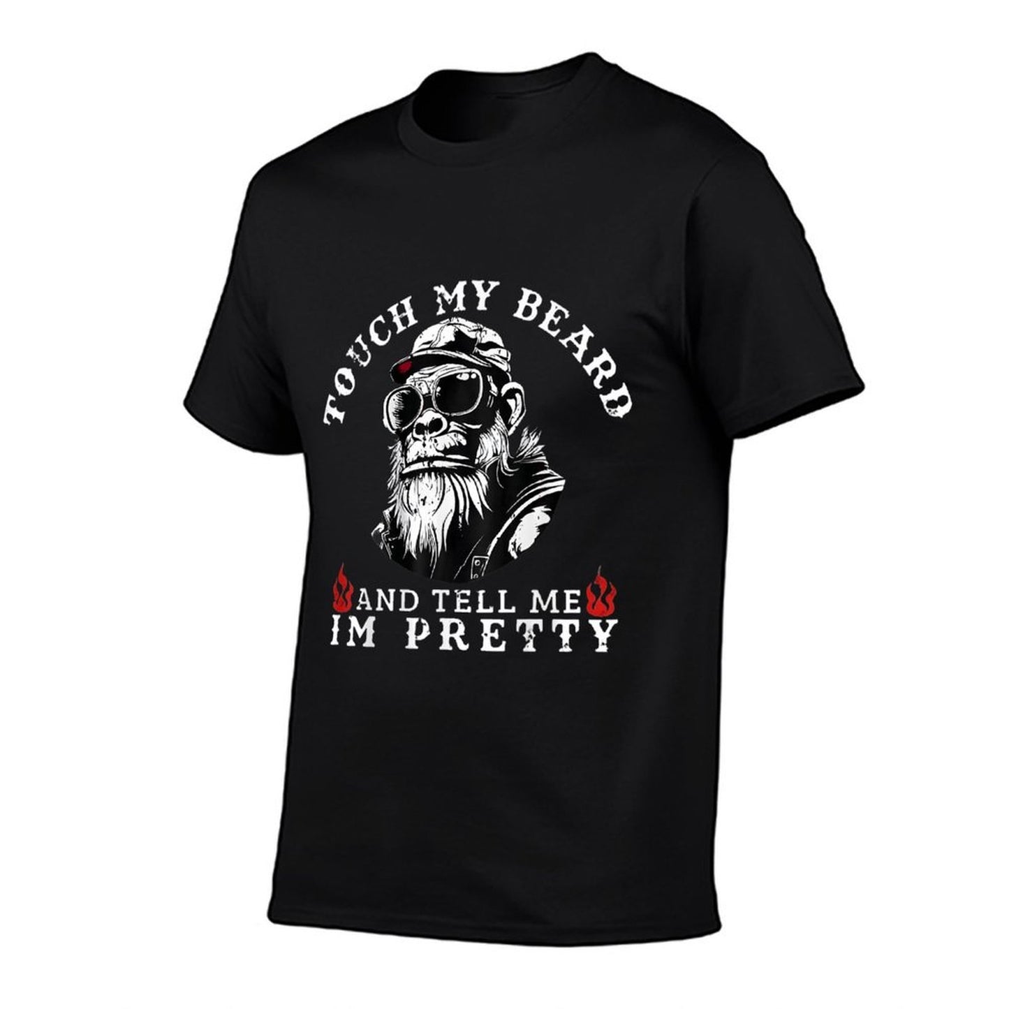 Touch My Beard And Tell Me Im Pretty Monkey Trendy Pattern T-Shirt