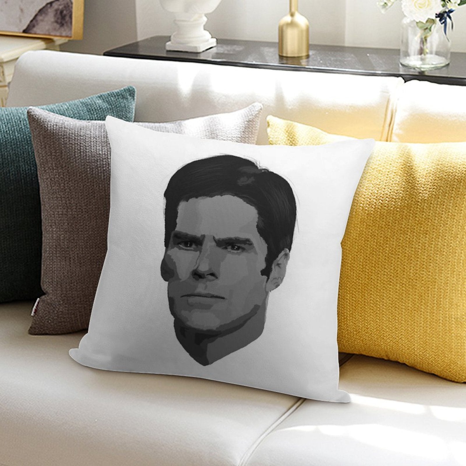 Aaron Hotchner Soft Shrink-Resistant Throw Pillow