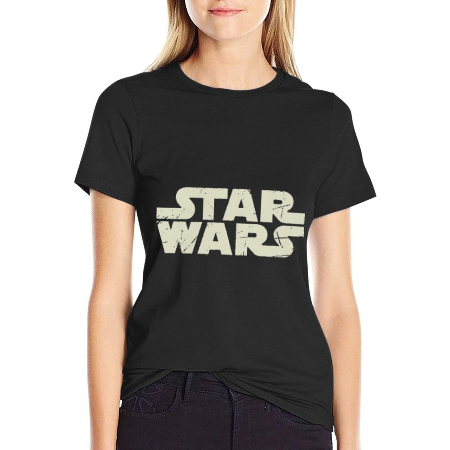 Star Wars Retro Pocket Logo Front And Back Summer-ready Fabric T-Shirt