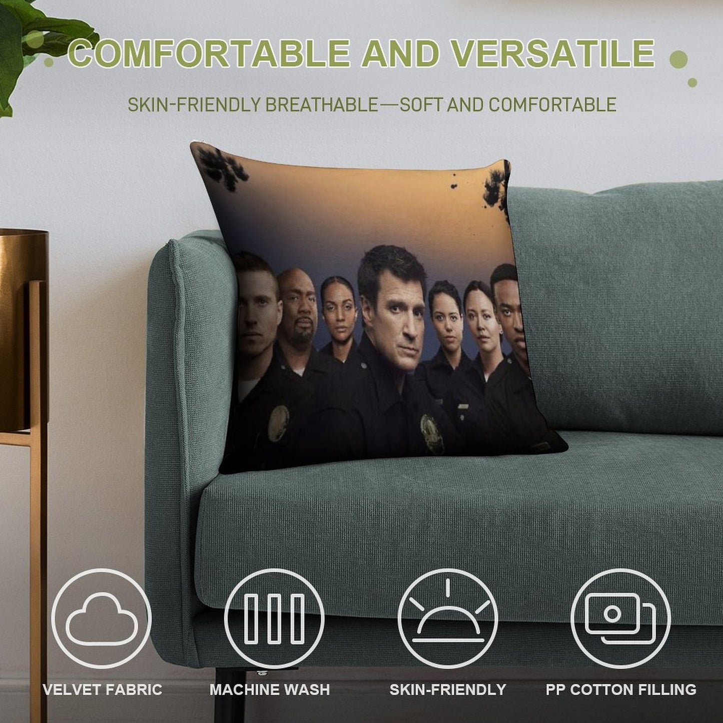 The Rookie Soft Washable Throw Pillow