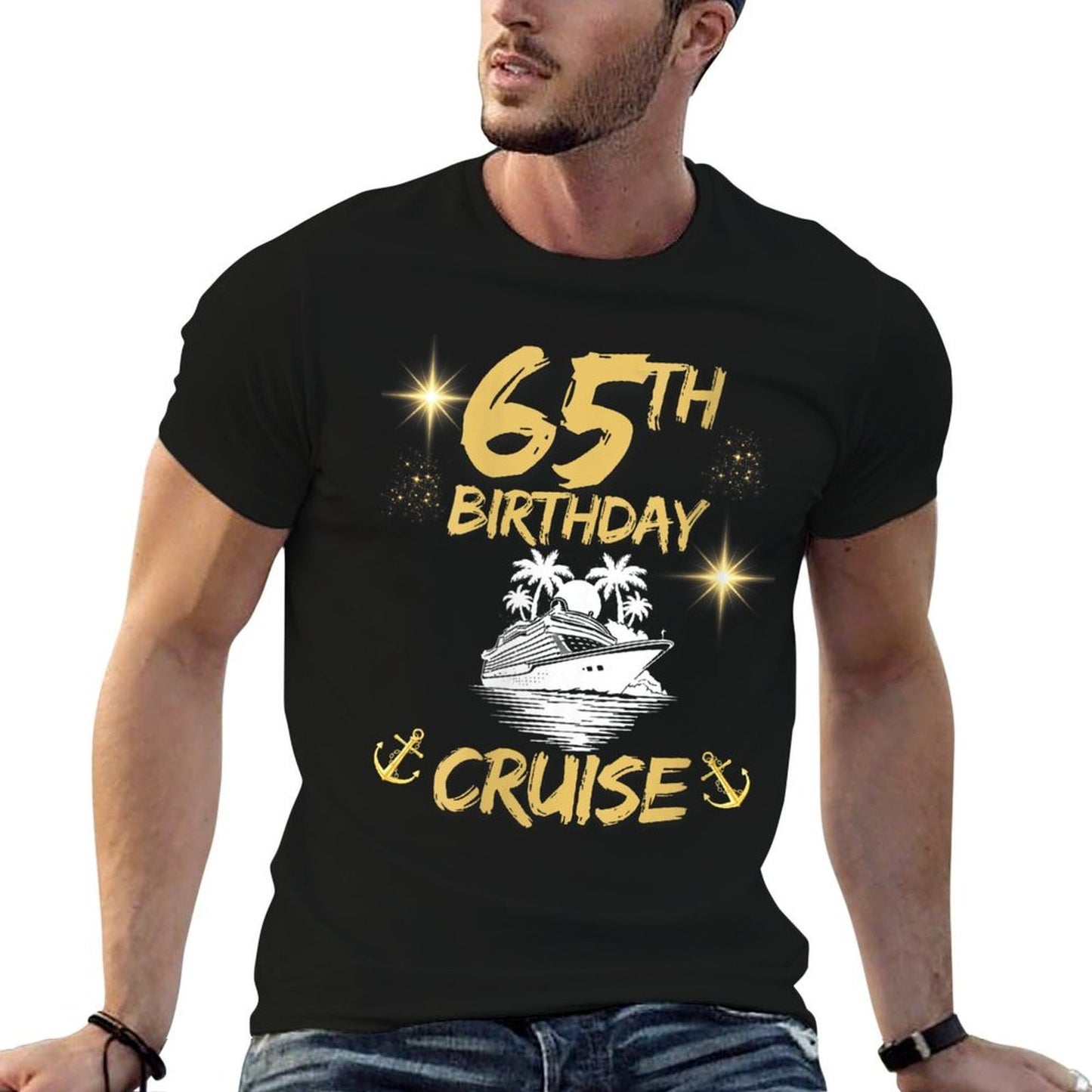Womens 65th Birthday Cruise Vacation Cruising Crew Men Women Easy-care T-Shirt