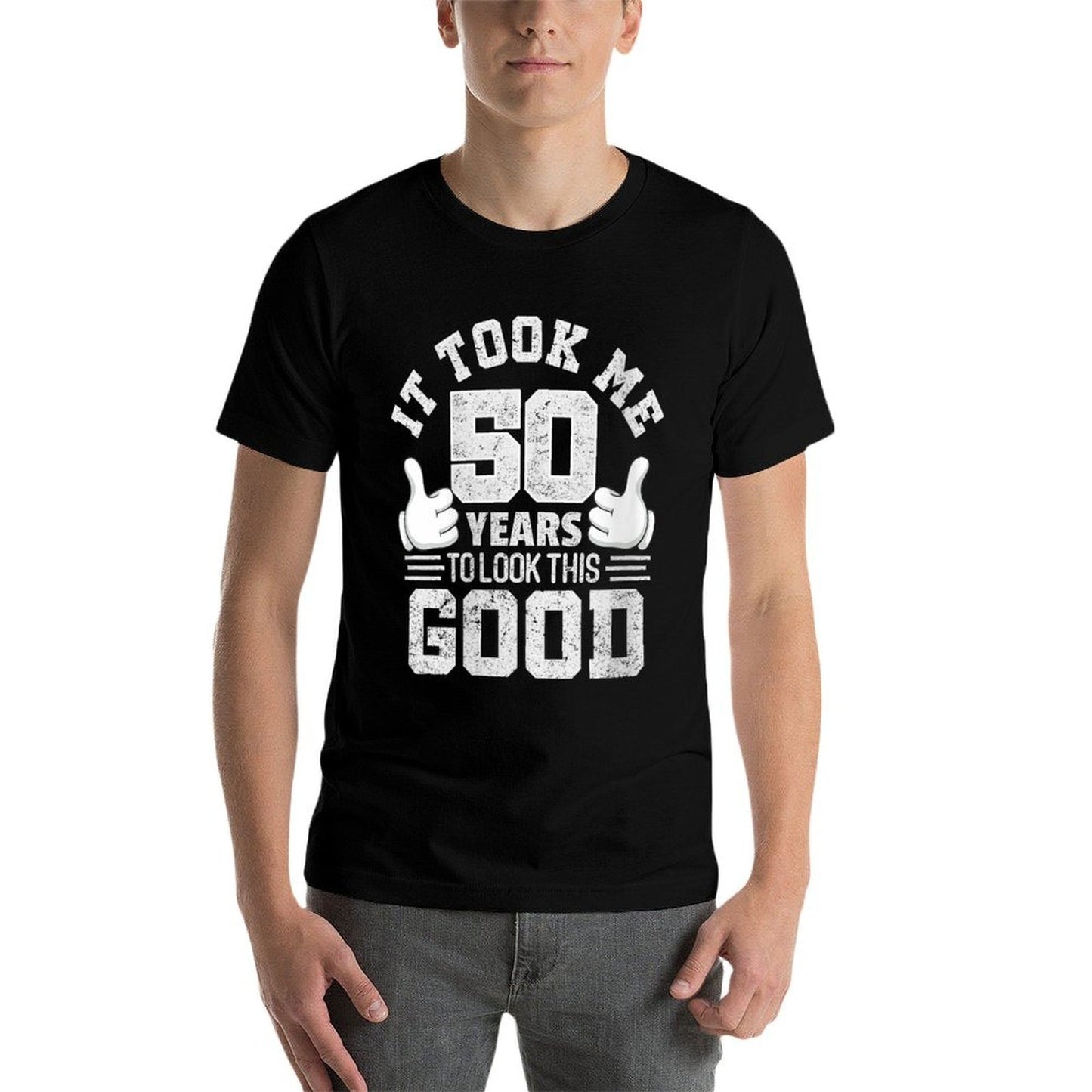 Womens It Took Me 50 Years To Look This Good Funny 50th Birthday Rolled Sleeves T-Shirt
