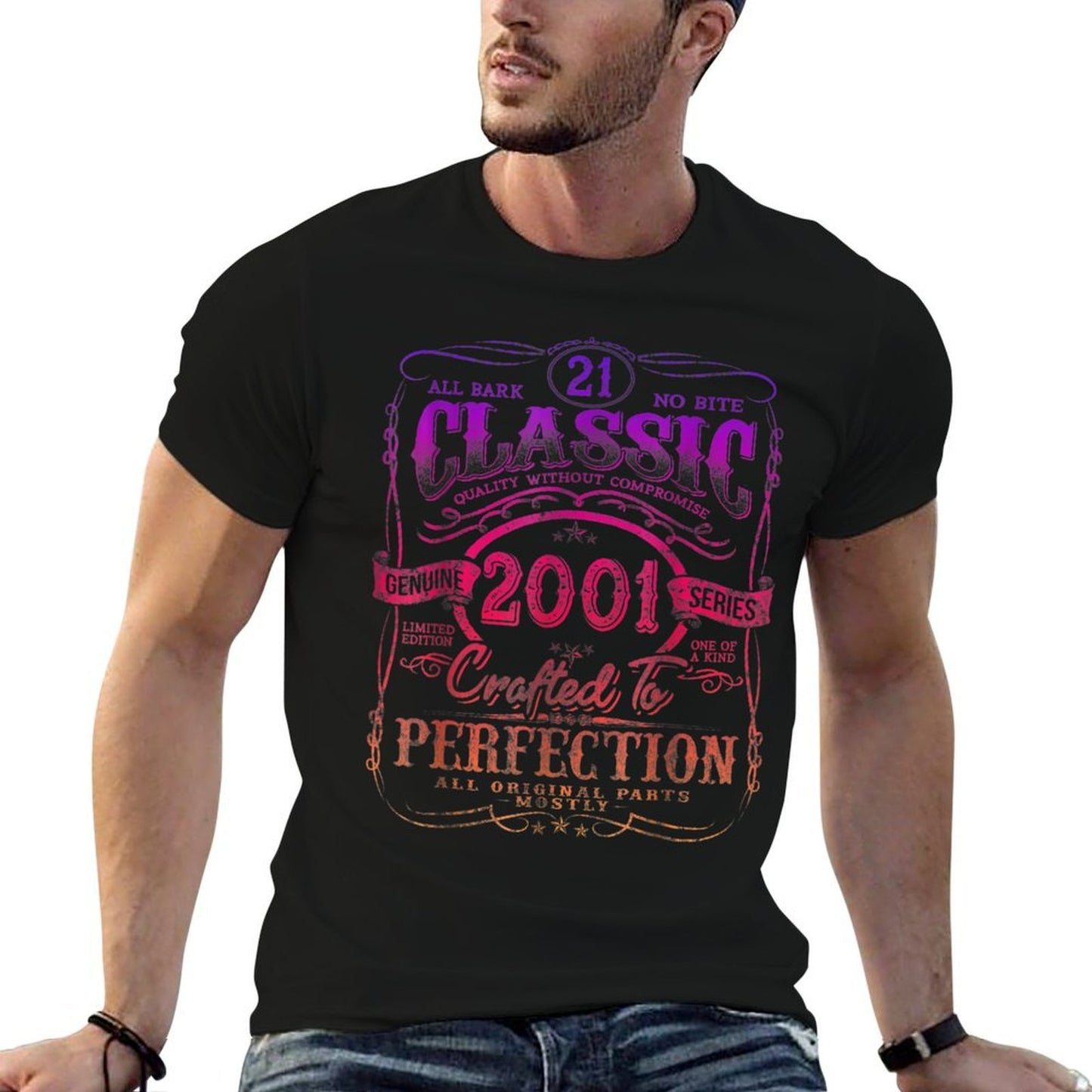 Vintage 2001 Limited Edition 21 Year Old 21st Birthday Breathable T-Shirt