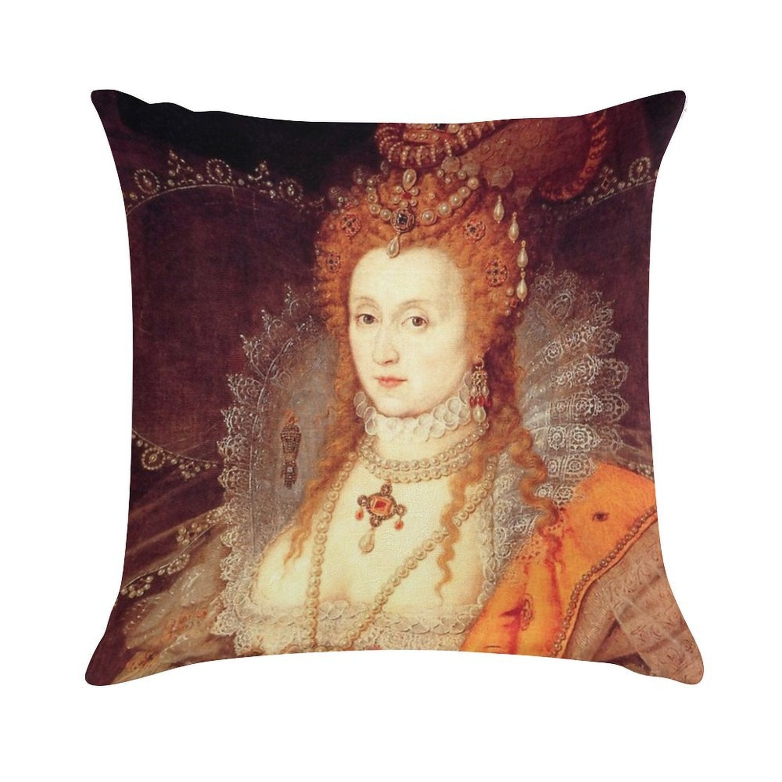 Elizabeth I Portrait Soft Easy Maintenance Throw Pillow