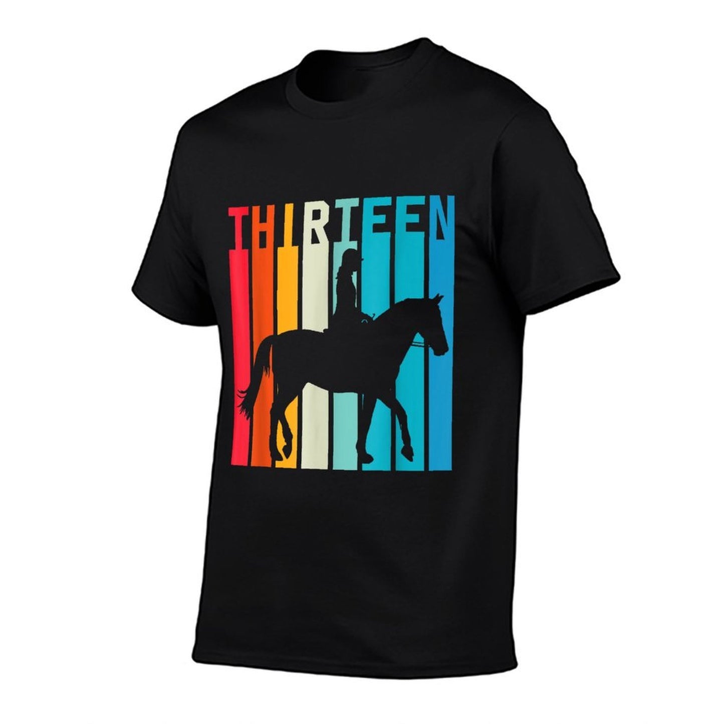 13 Year Old Retro Birthday Horse 13th Birthday Durable T-Shirt