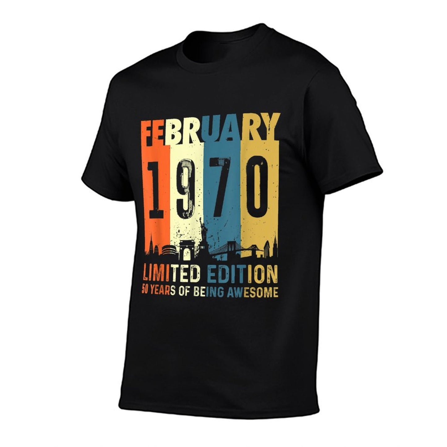 50 Limited Edition, Made in February 1970 50th Birthday  Tagless Design T-Shirt