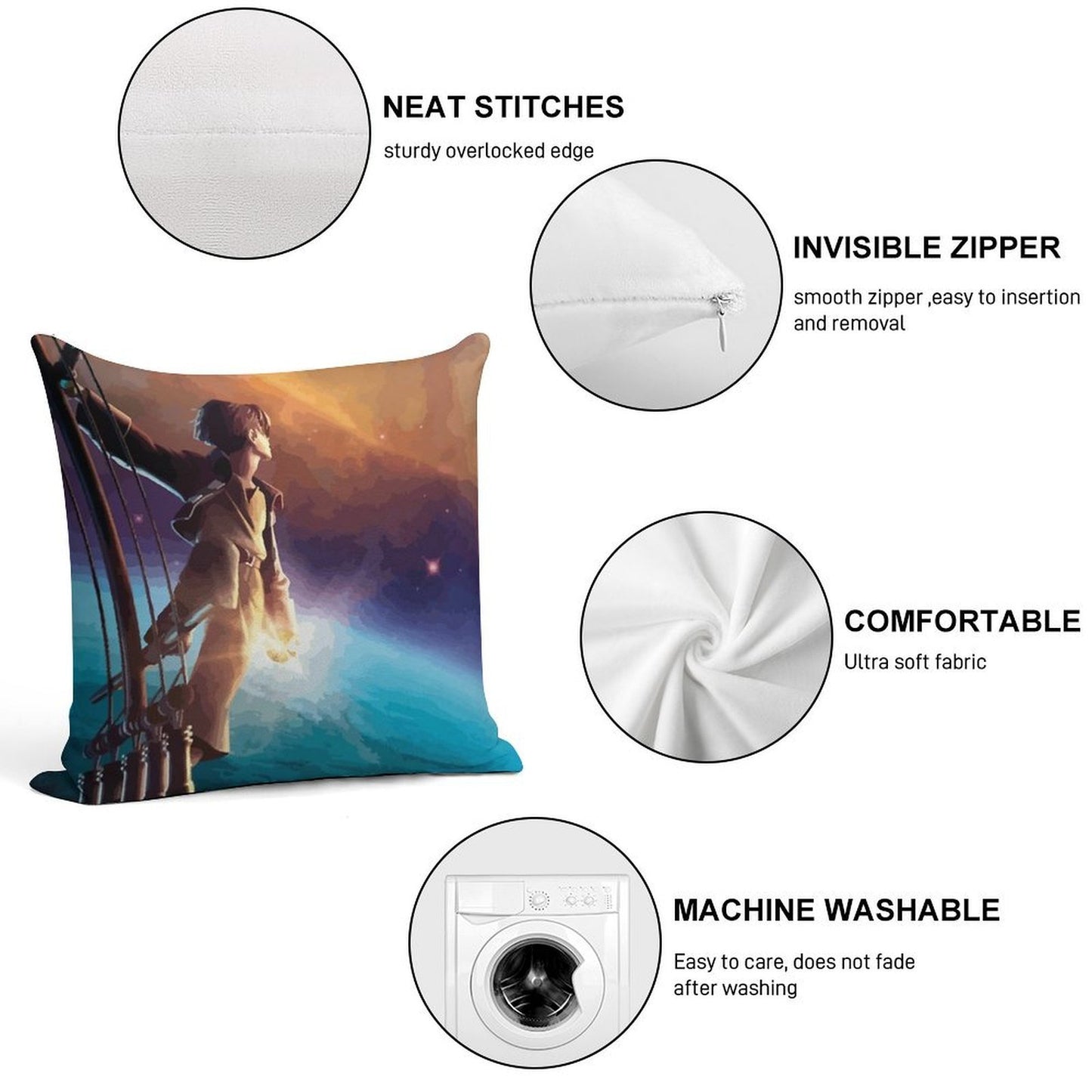 Treasure Planet Soft Shrink-Resistant Throw Pillow