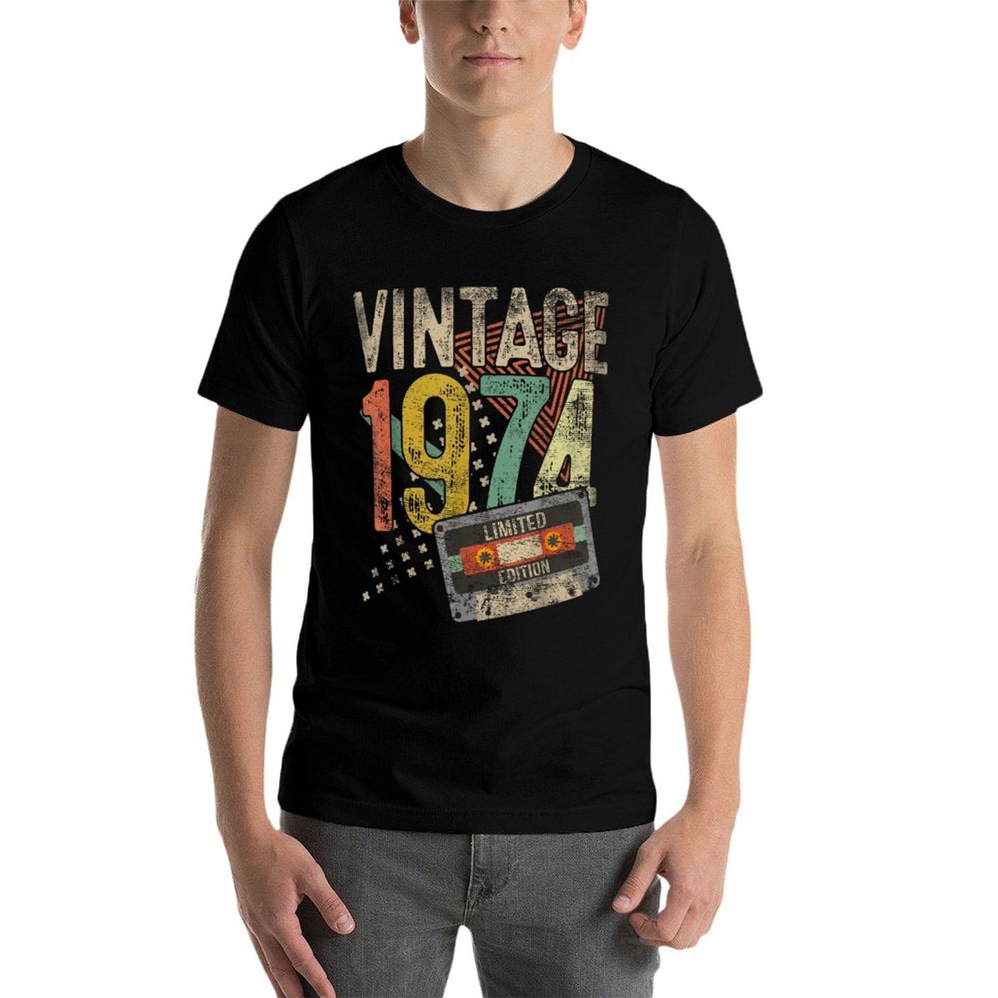 Vintage 1974 51st Birthday Gifts For Men Women 51 Year Old Cotton T-Shirt