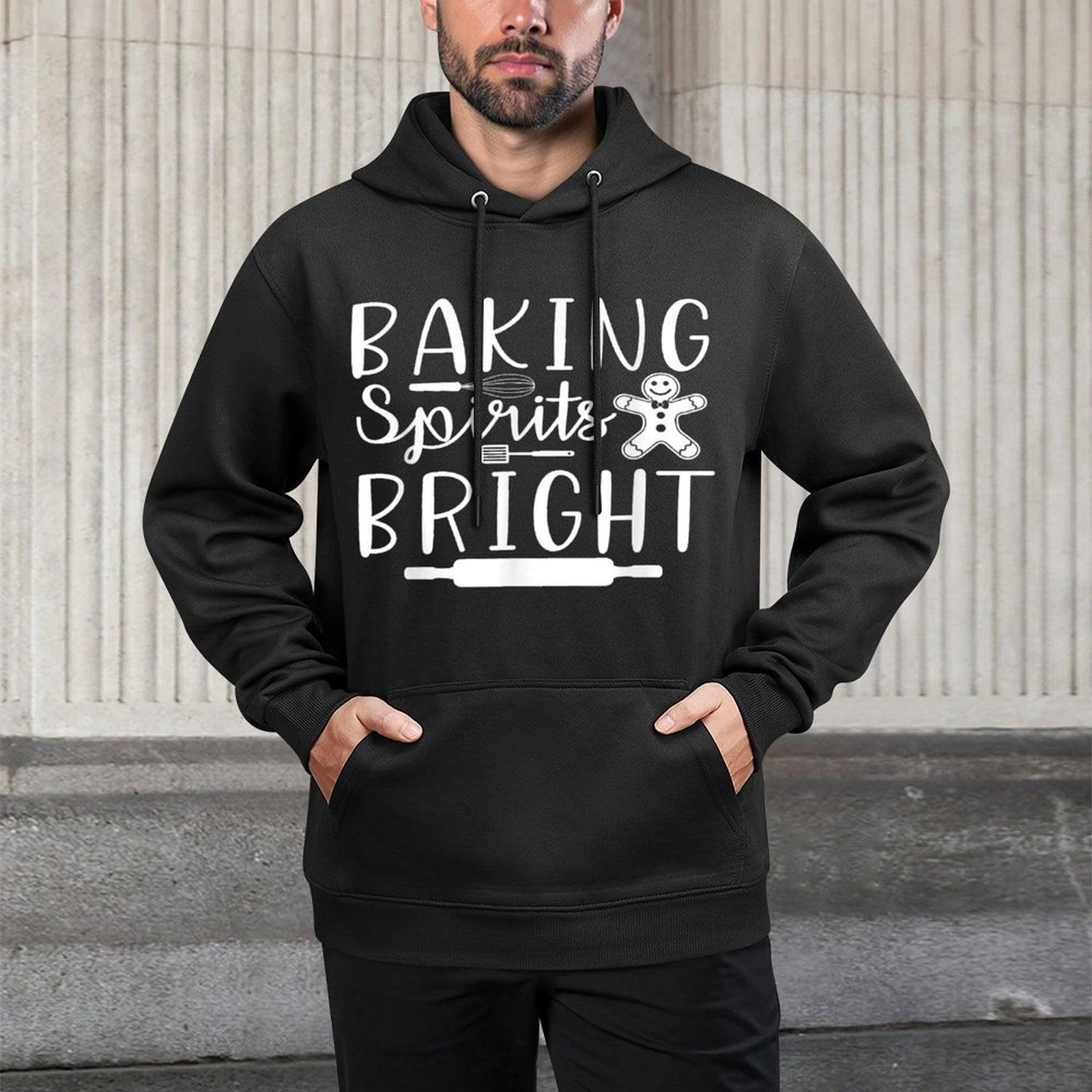 Baking Spirits Bright Holiday Family Matching Christmas Durable Construction Hoodie
