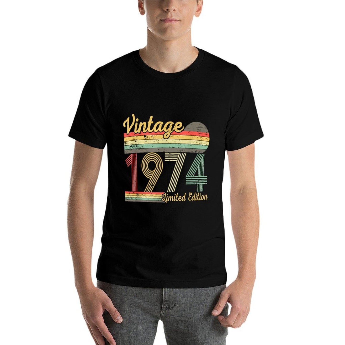 Vintage 1974 Limited Edition 50 Year Old 50th Birthday Gifts Oversized Silhouette T-Shirt
