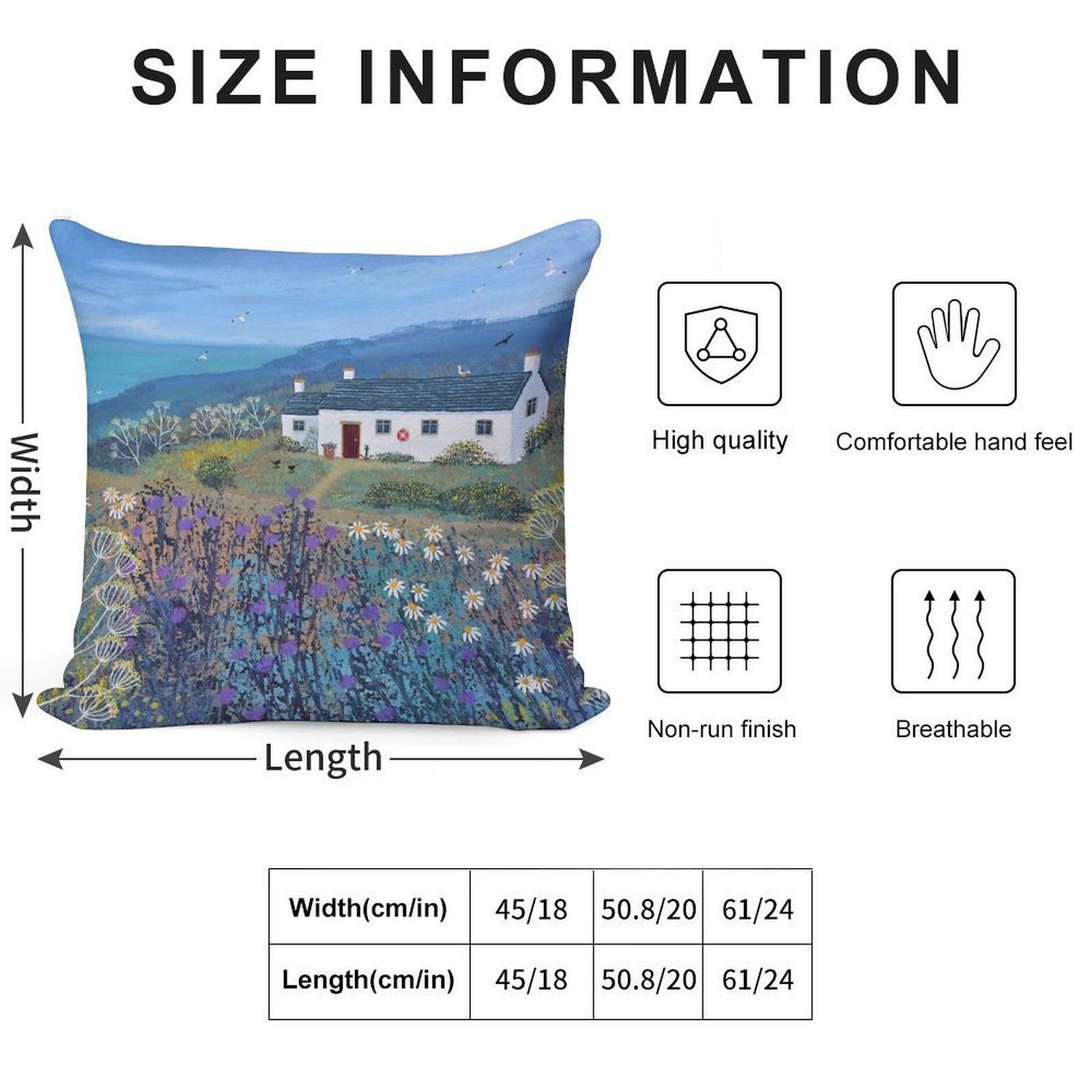 A Place by The Sea Soft Ultra-Soft Texture Throw Pillow