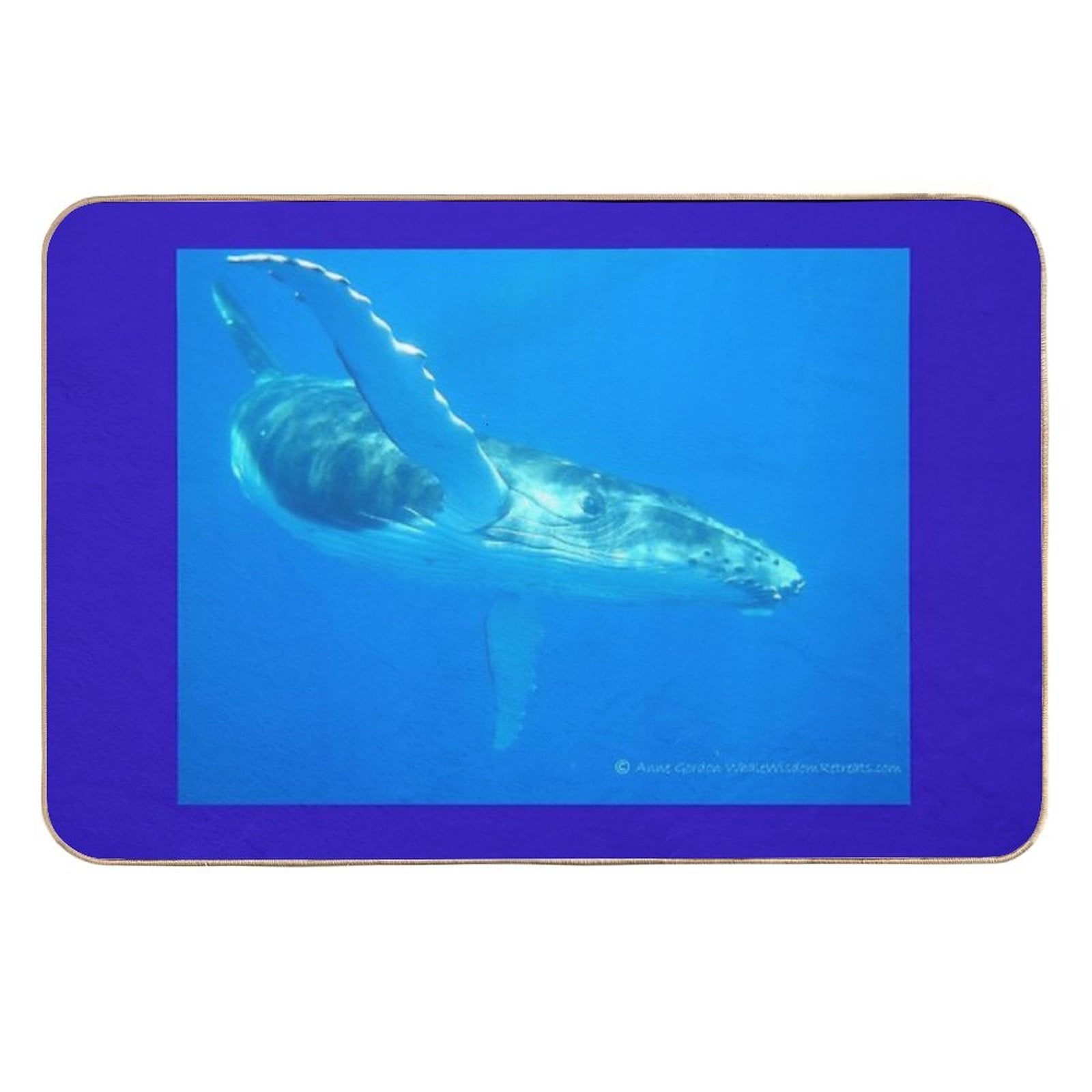 'Flying' Humpback Whale Calf - Moorea 2023  Toxin-Free Bath Mat
