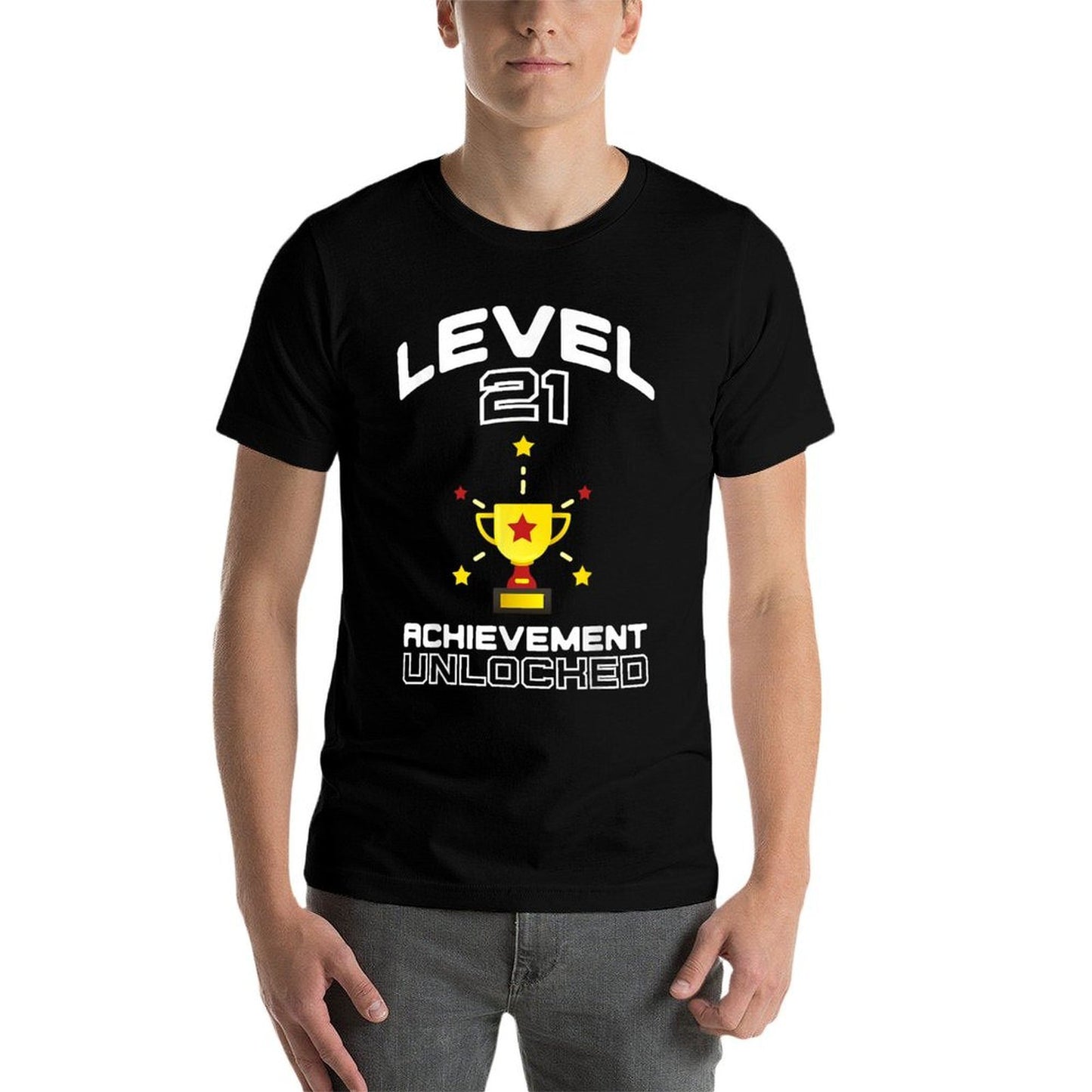 21st Birthday 21 Year Old Men Women Rolled Sleeves T-Shirt
