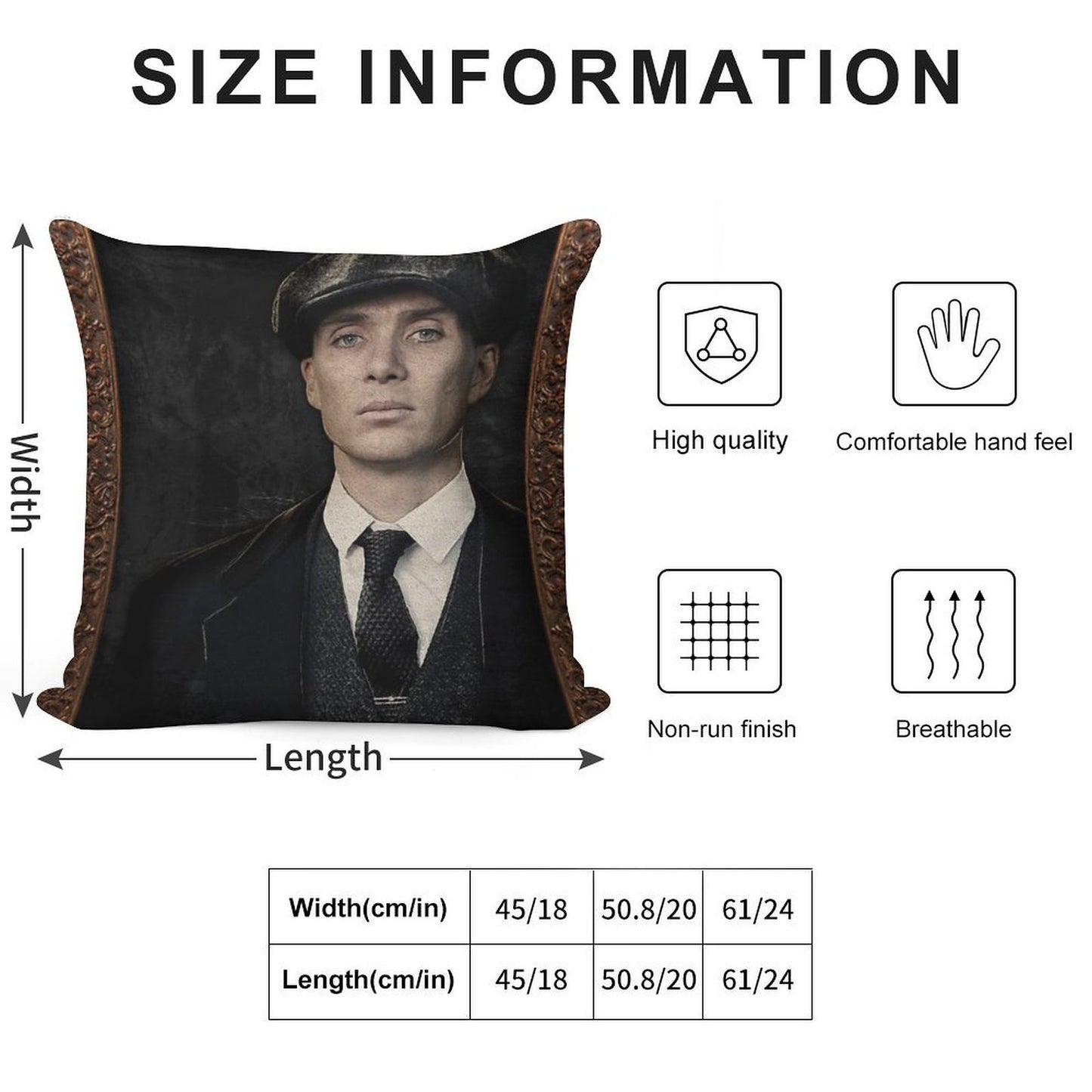 Thomas “Tommy” Shelby - Frame Soft Bedroom Essential Throw Pillow