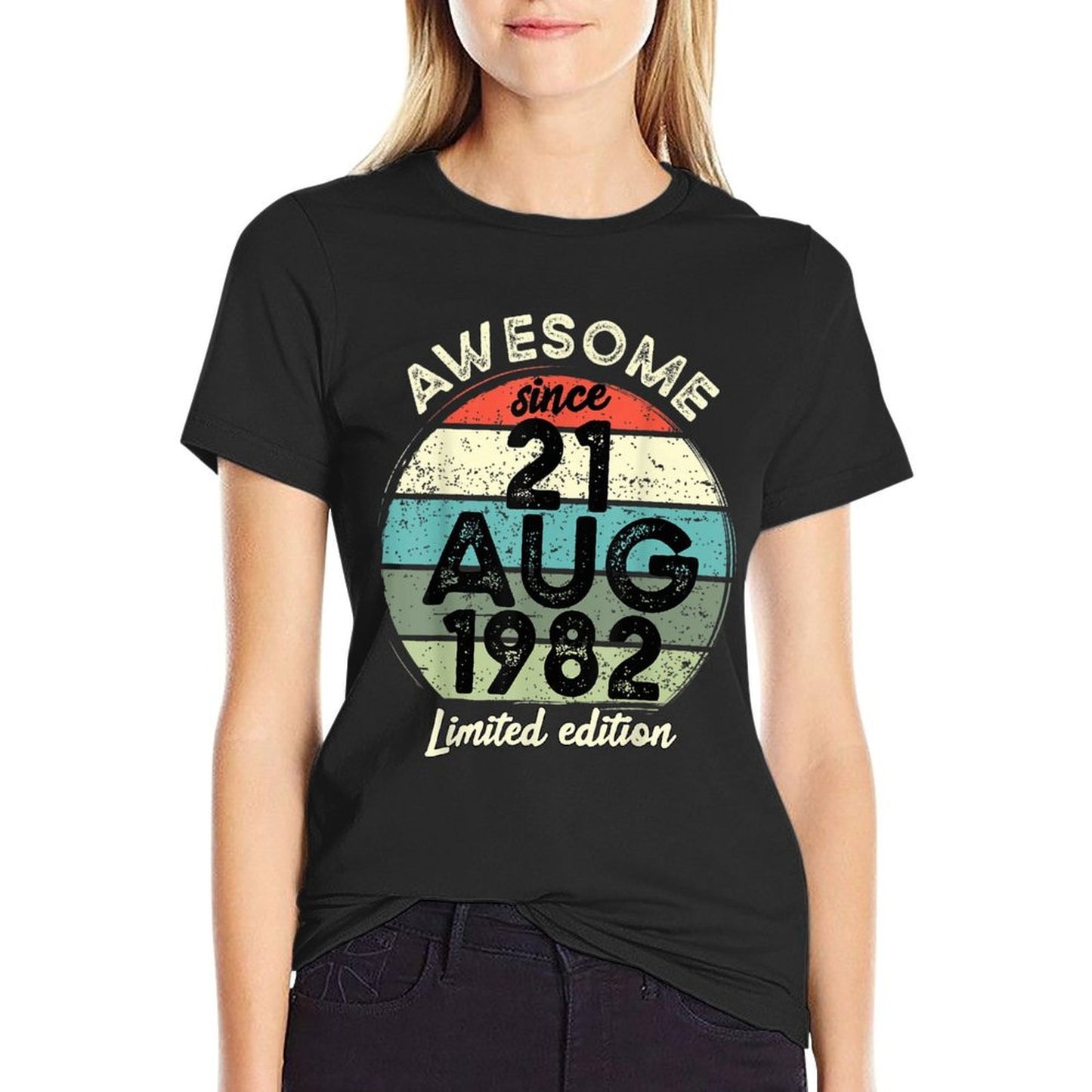 40 Year Old Birthday 21 August 1982 40th Birthday Breathable T-Shirt