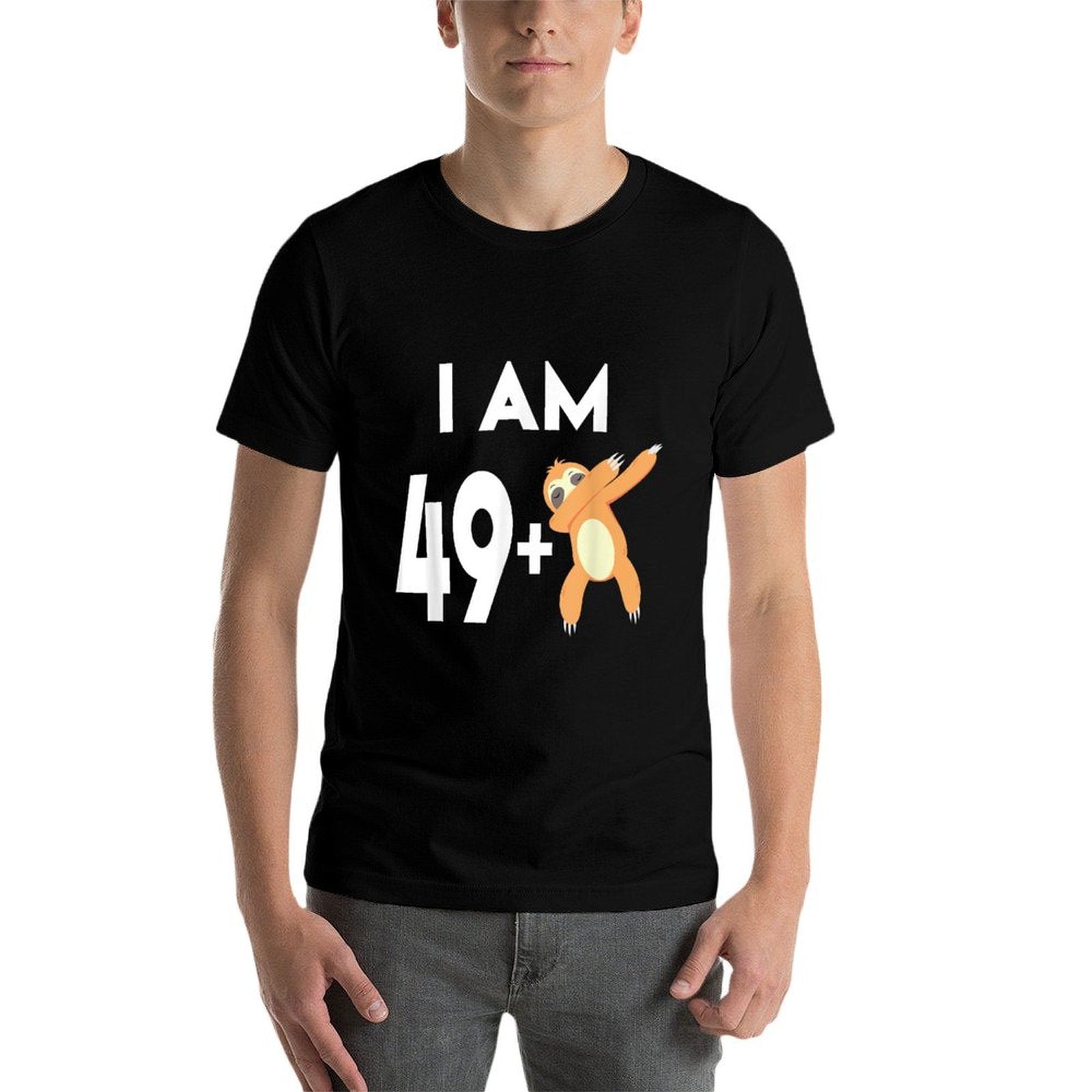 50 Years Old Sloth Gift 50th Birthday  Summer-ready Fabric T-Shirt