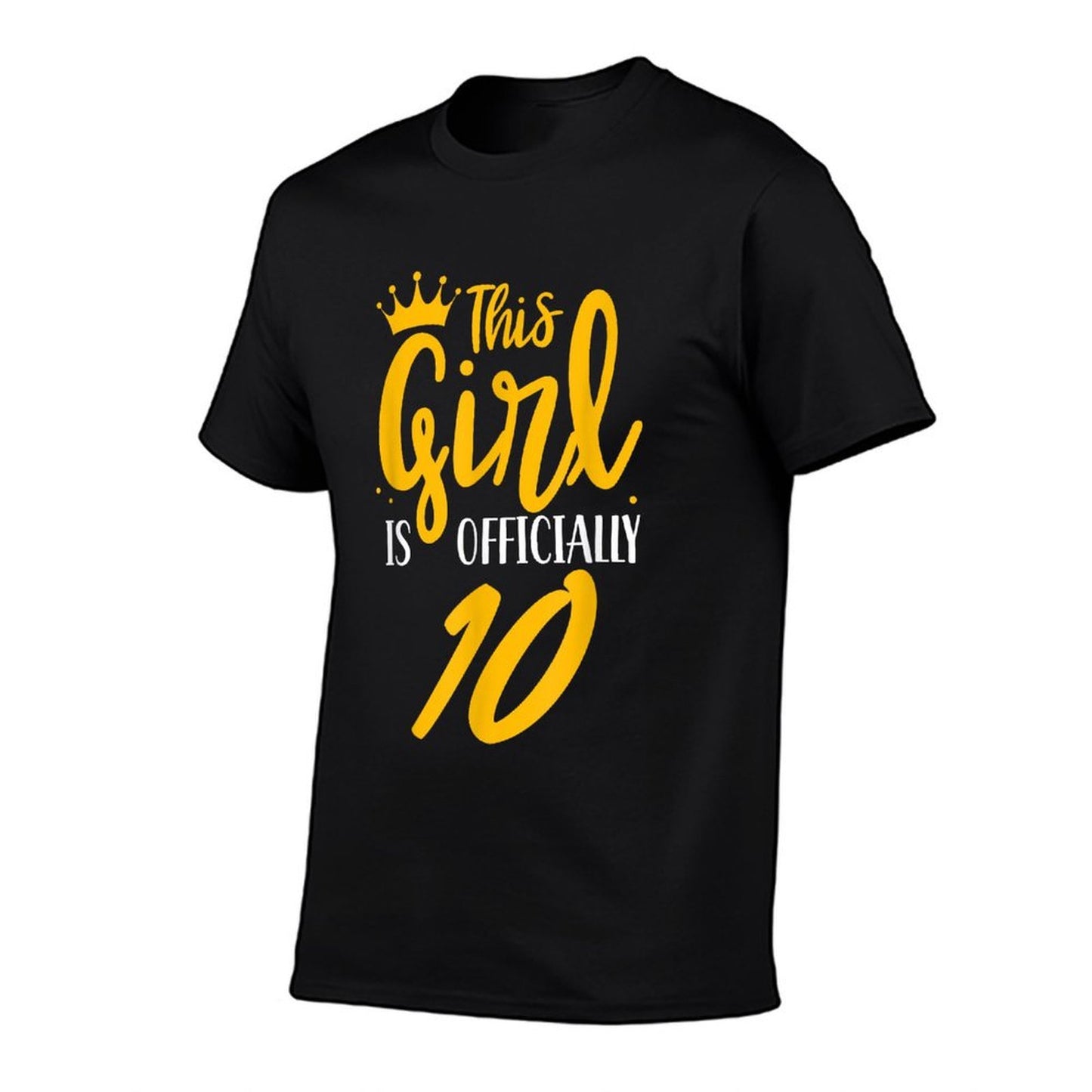 This Girl Is Officially 10 Years Birthday Old Age Her Ten Summer-ready Fabric T-Shirt