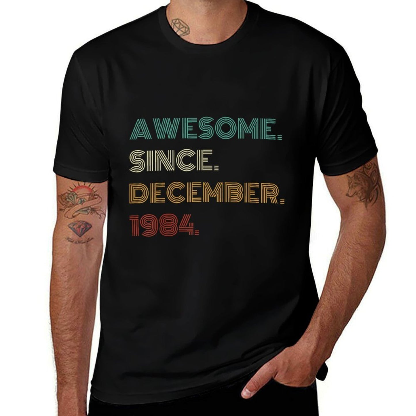 40 Years Old Awesome Since December 1984 40th Birthday Eco-friendly Material T-Shirt