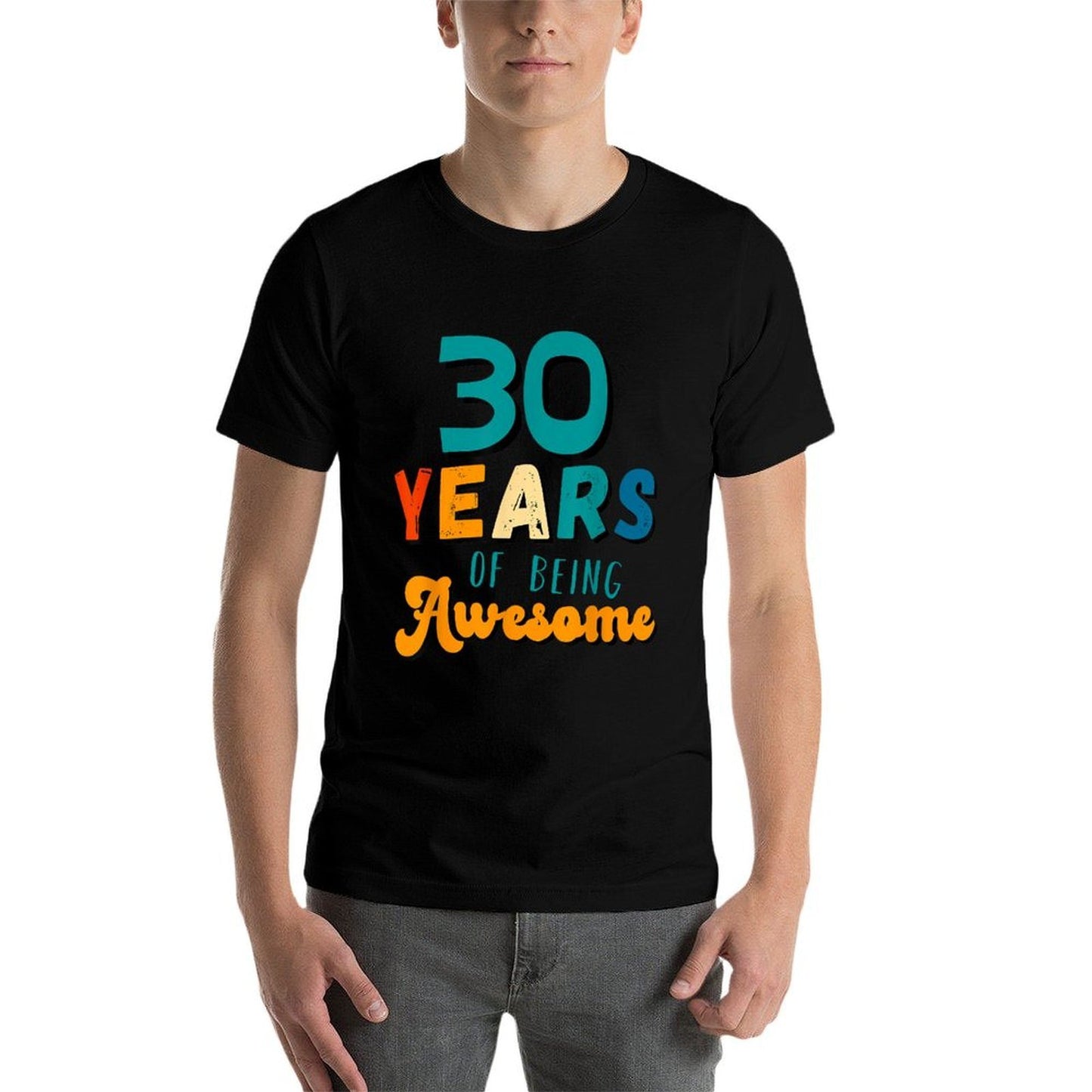 30 Years Of Being Awesome Funny 30th Birthday Gift Tagless Design T-Shirt