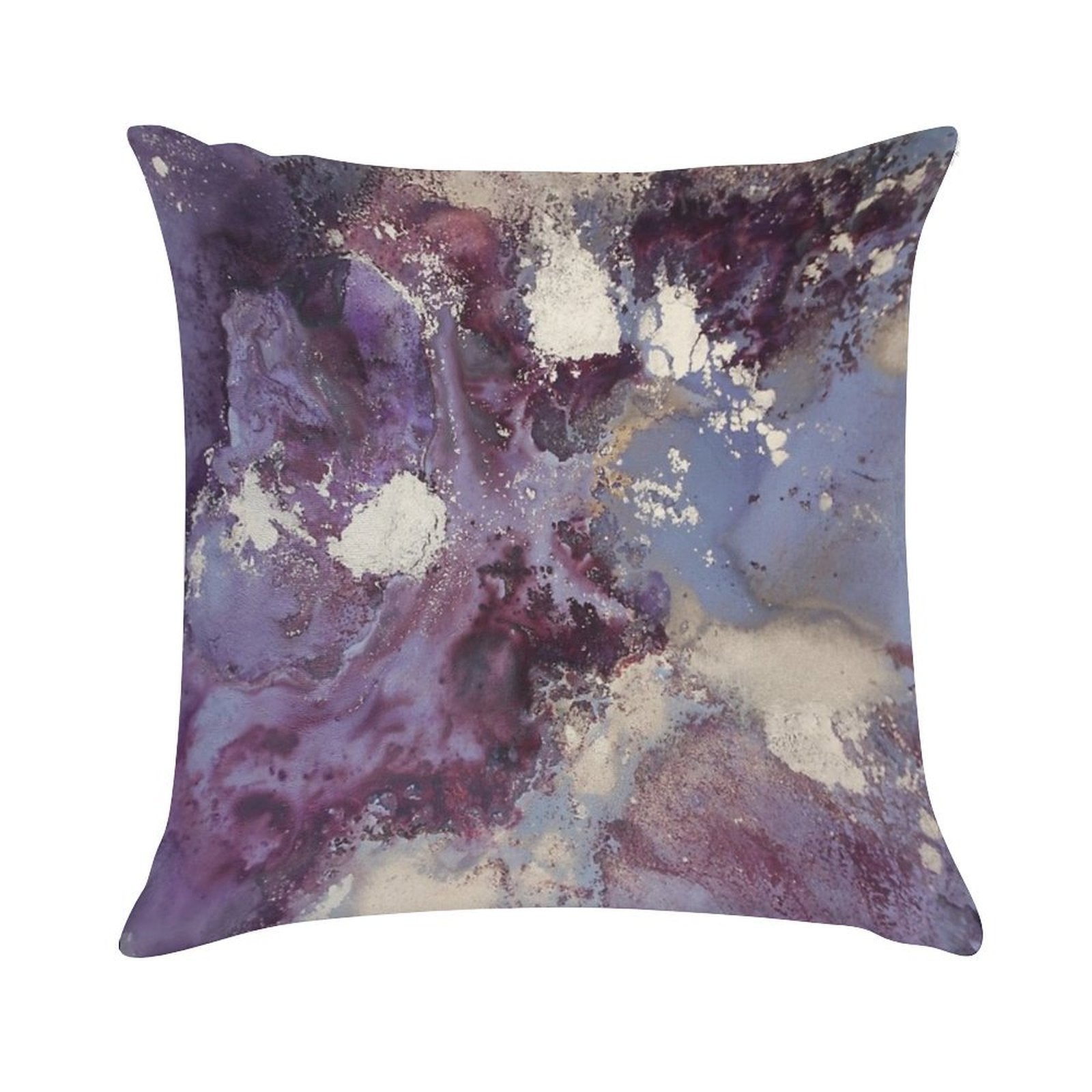 Abstract Fluid Art Eggplant Soft Style Accent Throw Pillow