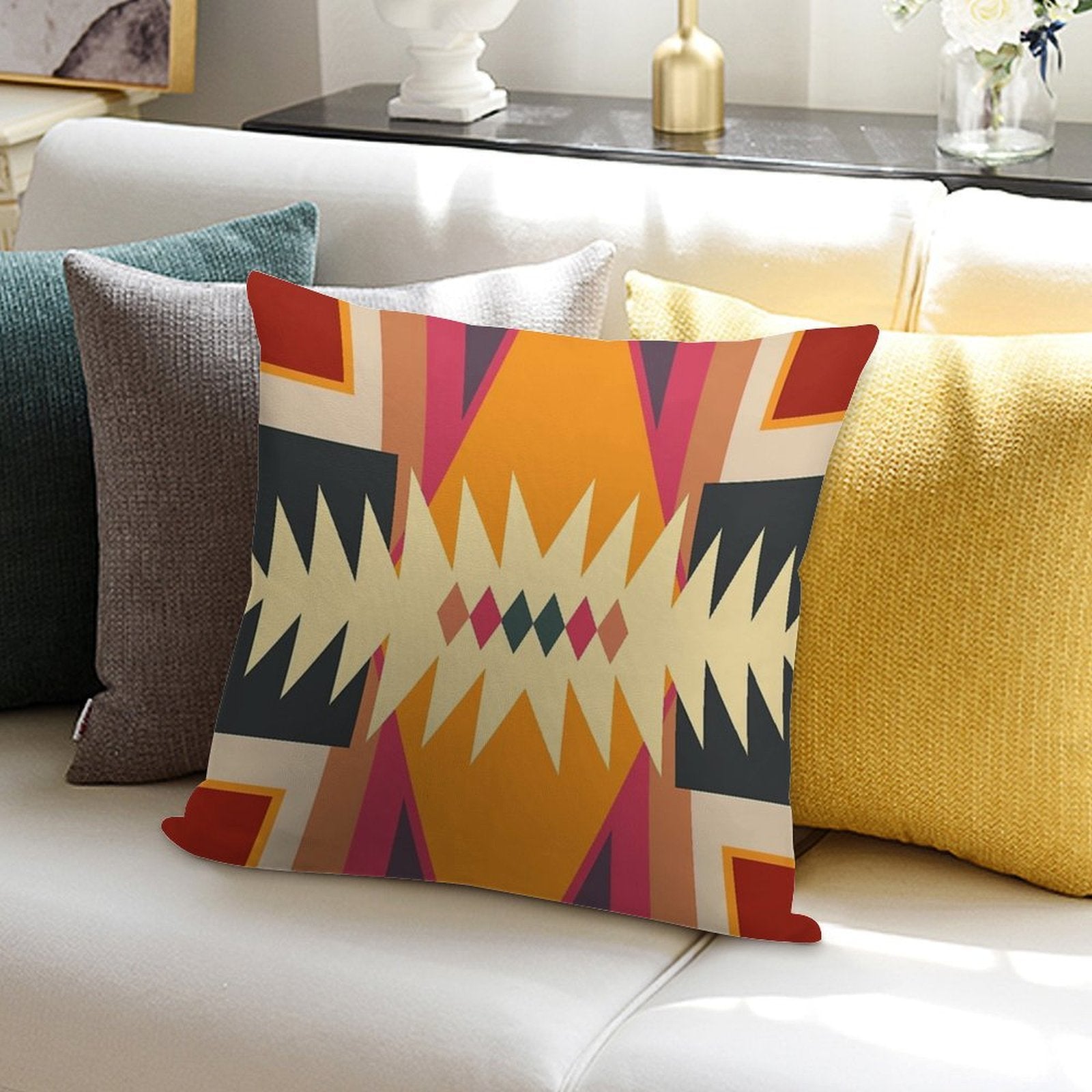 Navajo Design Eight Soft Skin-Friendly Throw Pillow