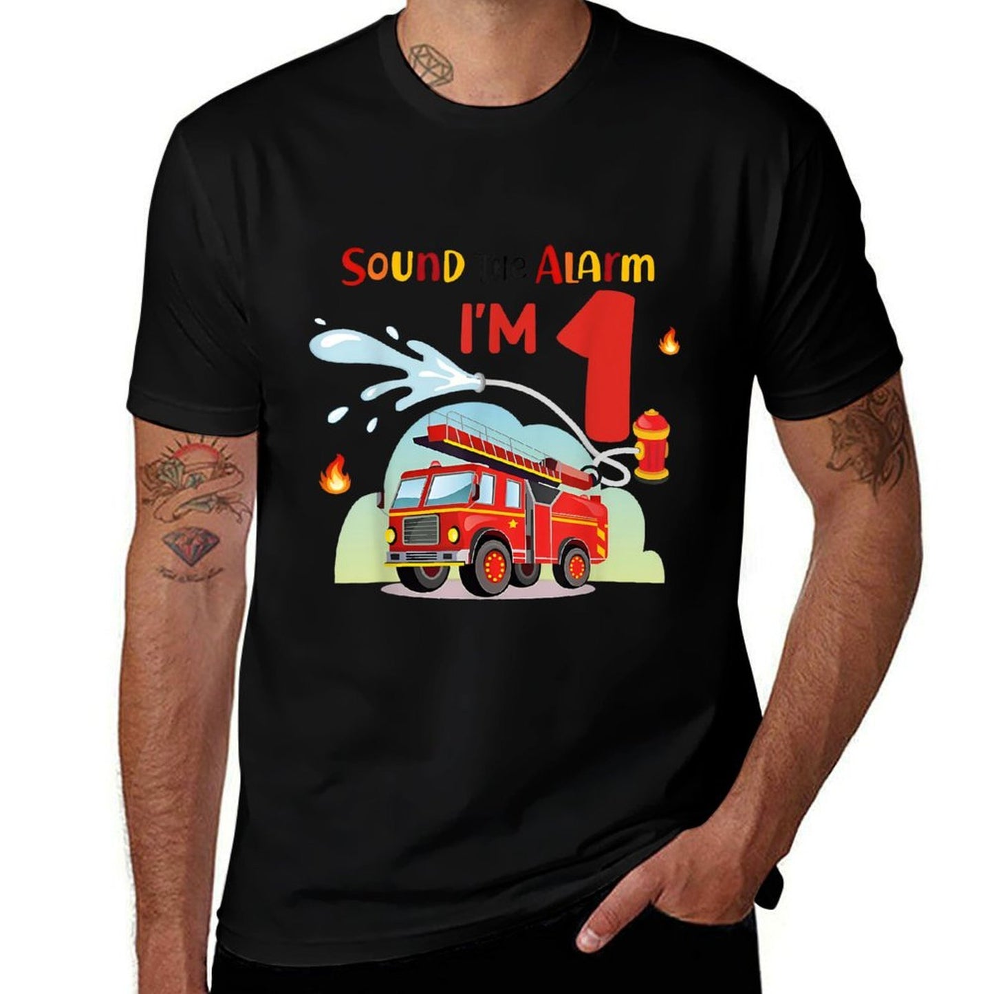 Sound The Alarm I’m First Years Old Birthday Boy 1 Years Durable T-Shirt
