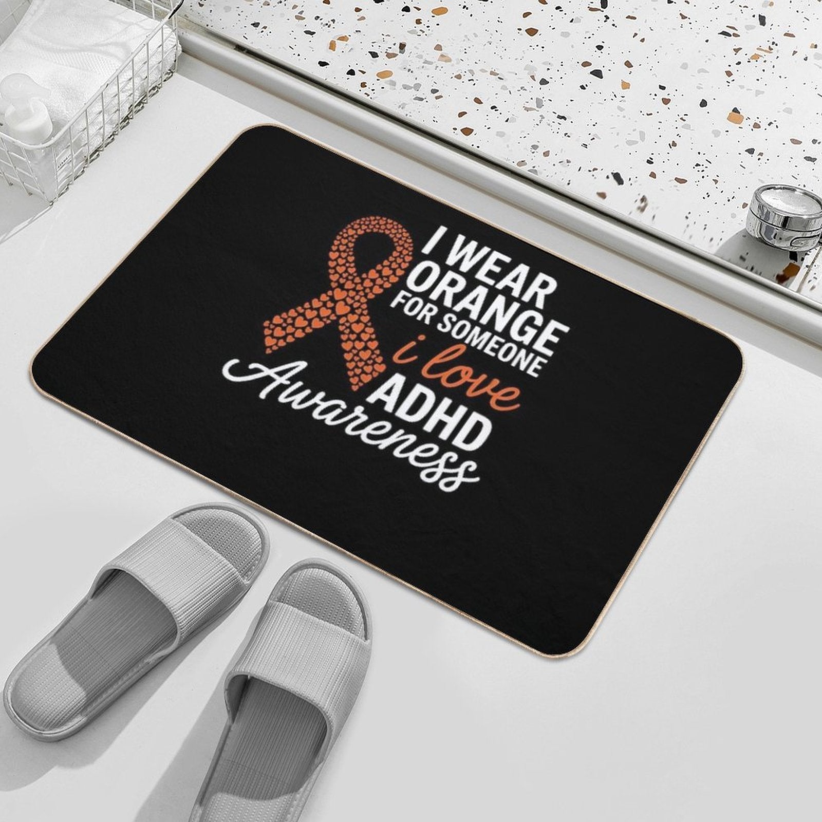 ADHD Awareness Month ADHD Embrace Neurodiversity  Odorless Bath Mat
