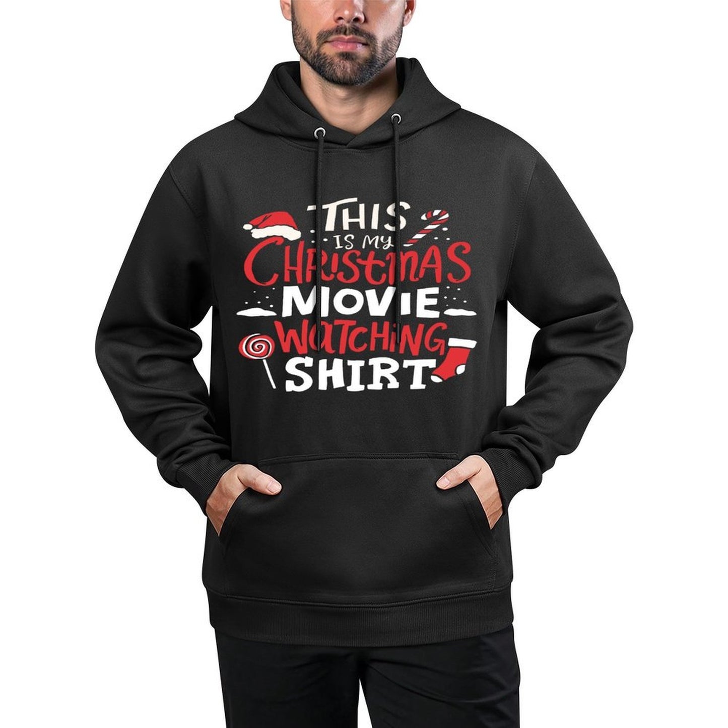This Is My Christmas Movie Watching Pilling-Resistant Hoodie