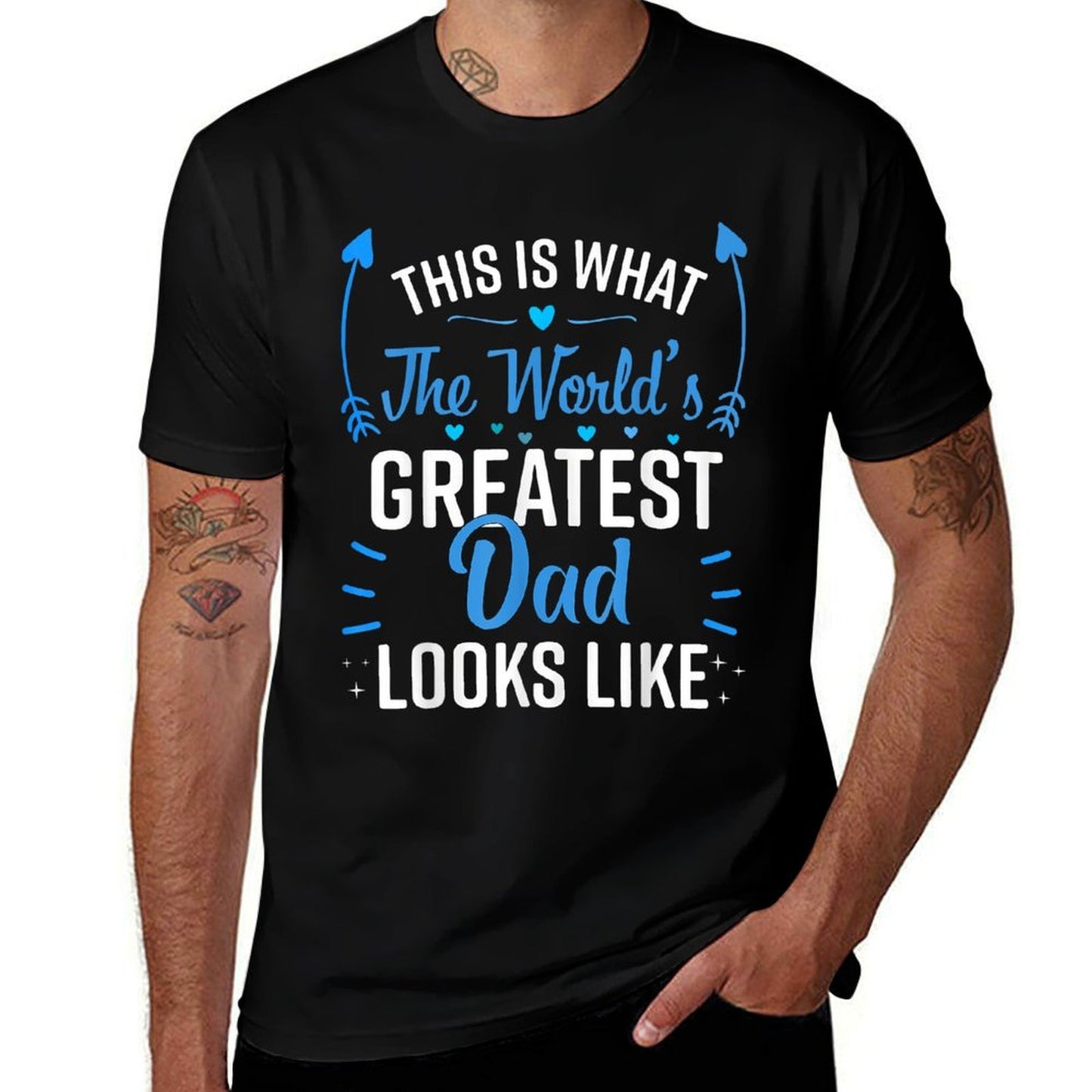 This Is What Worlds Greatest Dad Looks Like Fathers Day Soft T-Shirt