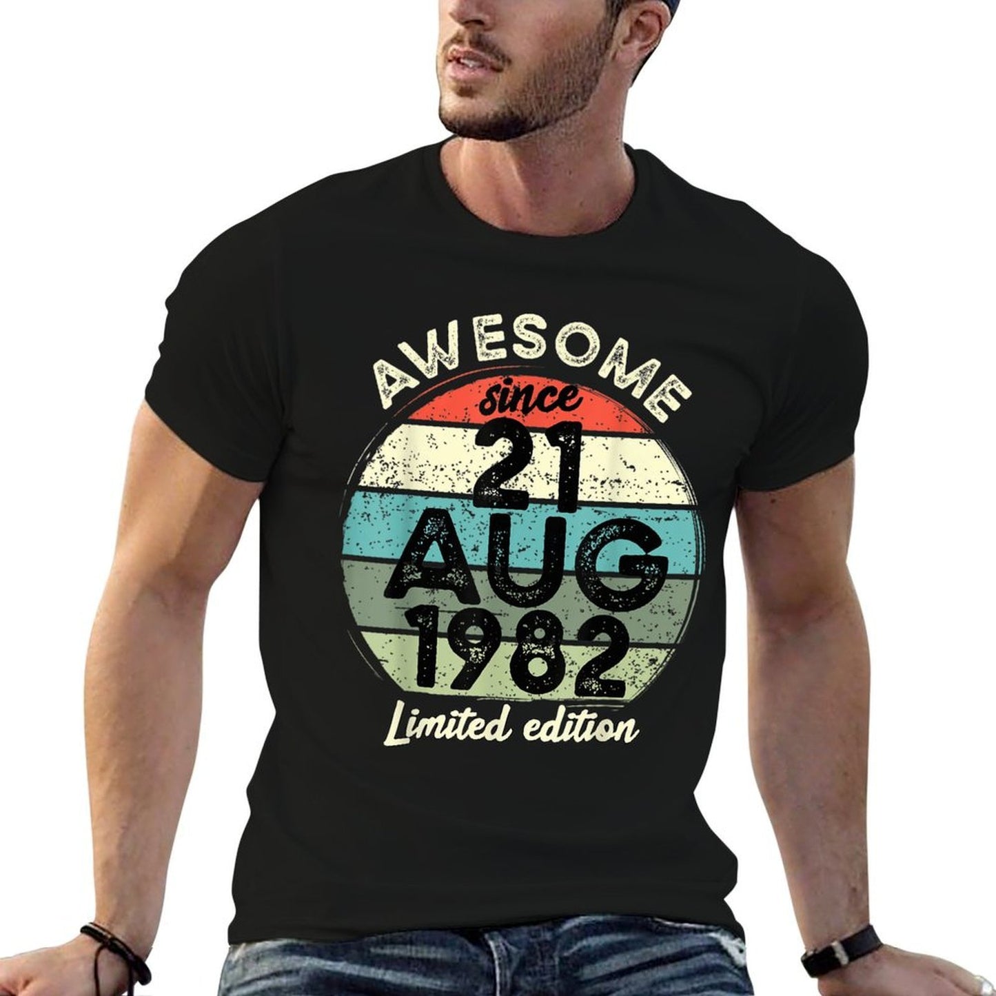 40 Year Old Birthday 21 August 1982 40th Birthday Breathable T-Shirt