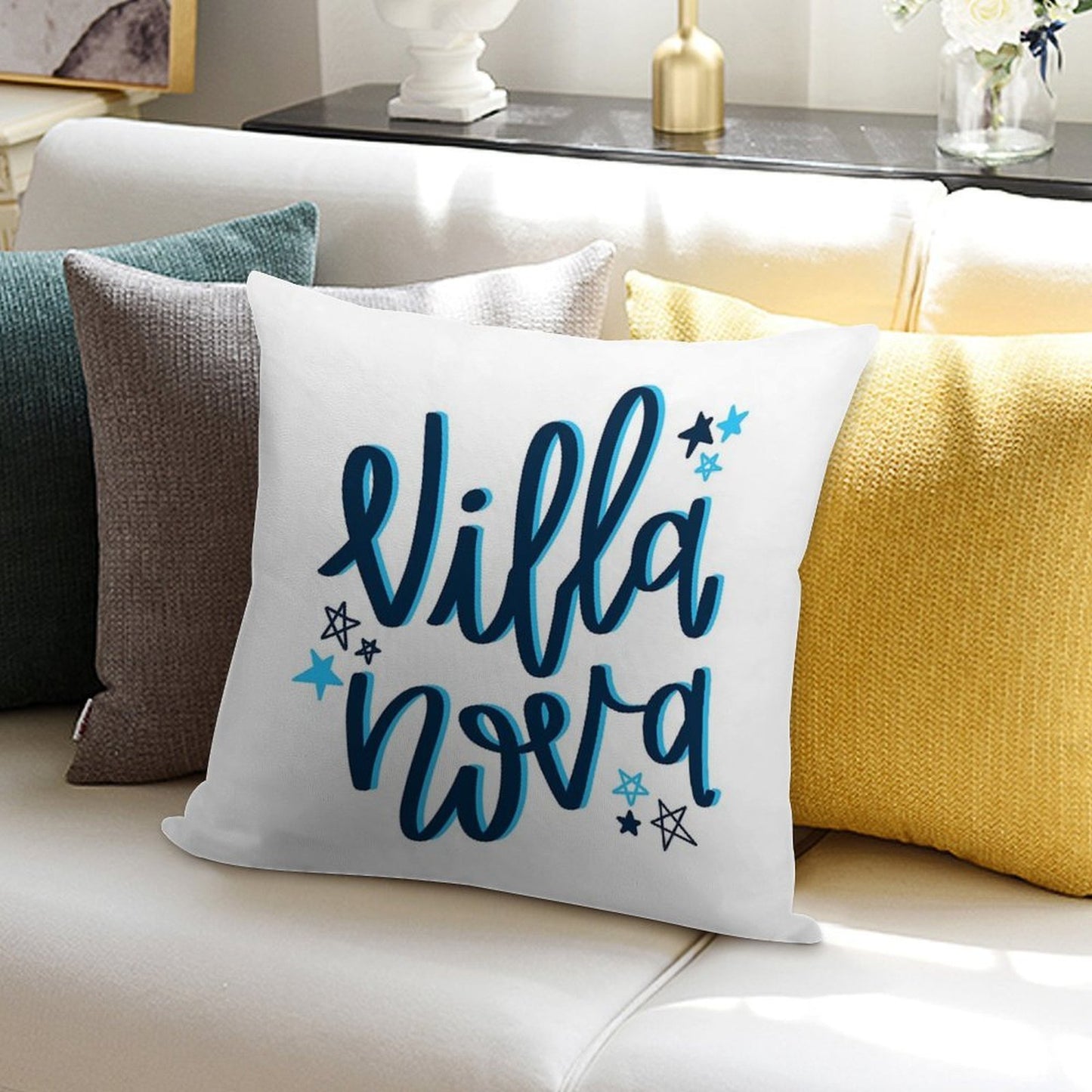 Villanova Star Sticker Soft Home Decor Throw Pillow