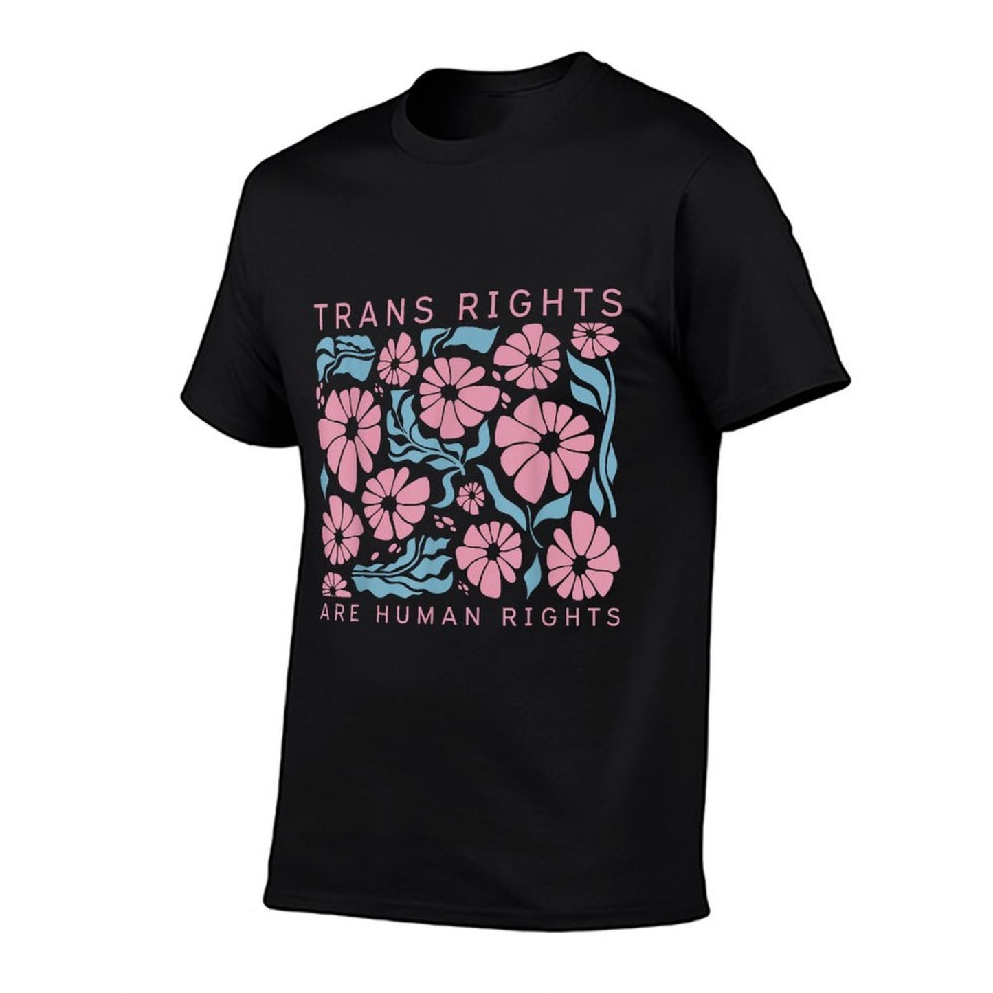 Trans Rights Are Human Rights Floral LGBTQ Pride Transgender Lightweight T-Shirt